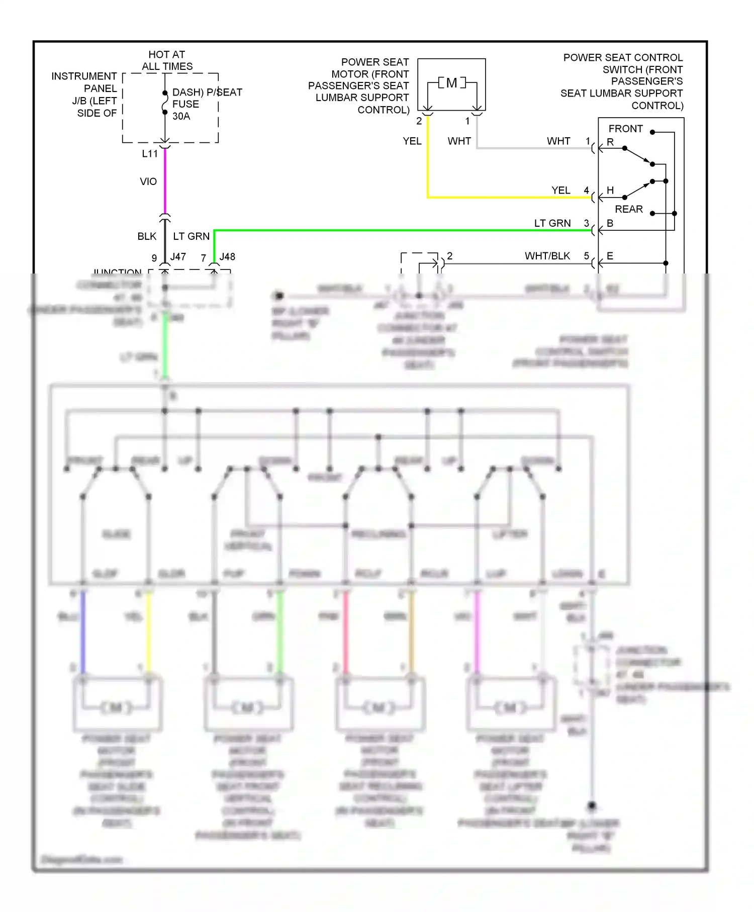 Wiring diagram rear up for Lexus RX II facelift (2006-2009) (1 of 3)