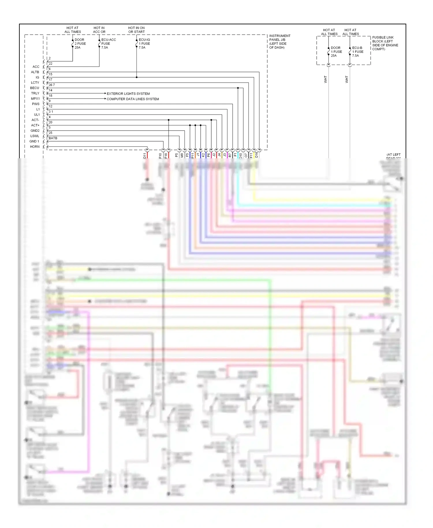 Wiring diagram red for Lexus RX II facelift (2006-2009) (8 of 93)