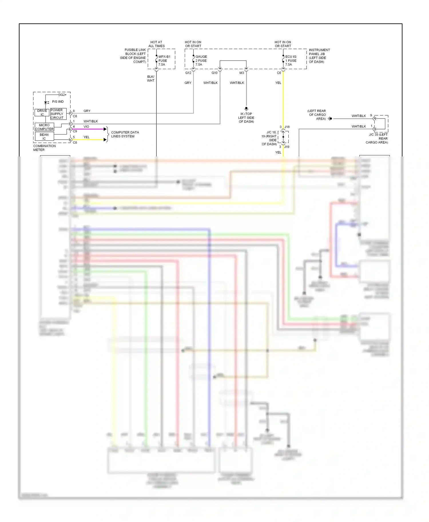 Wiring diagram red/grn for Lexus RX II facelift (2006-2009) (1 of 1)