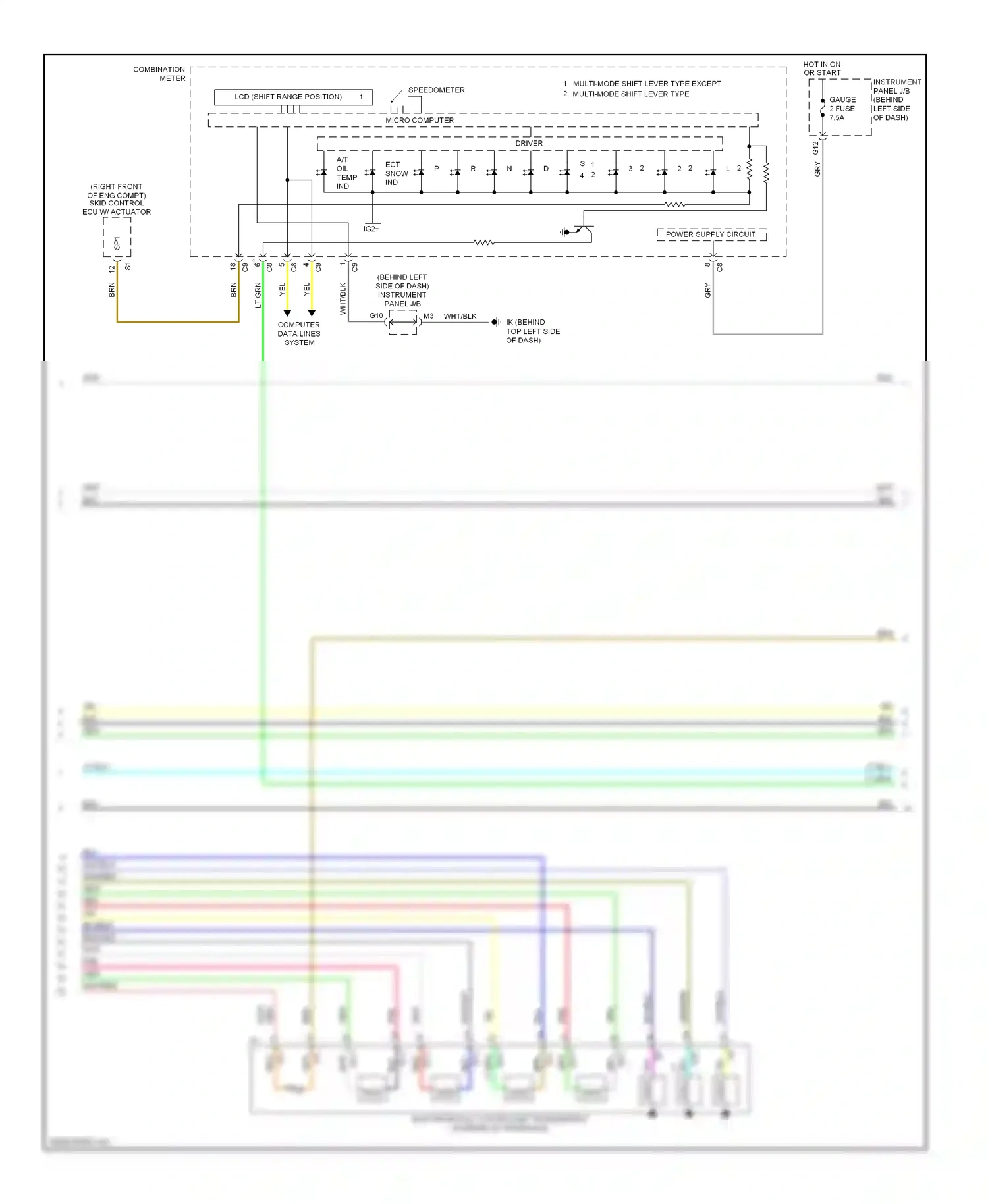Wiring diagram slt- for Lexus RX II facelift (2006-2009) (2 of 3)