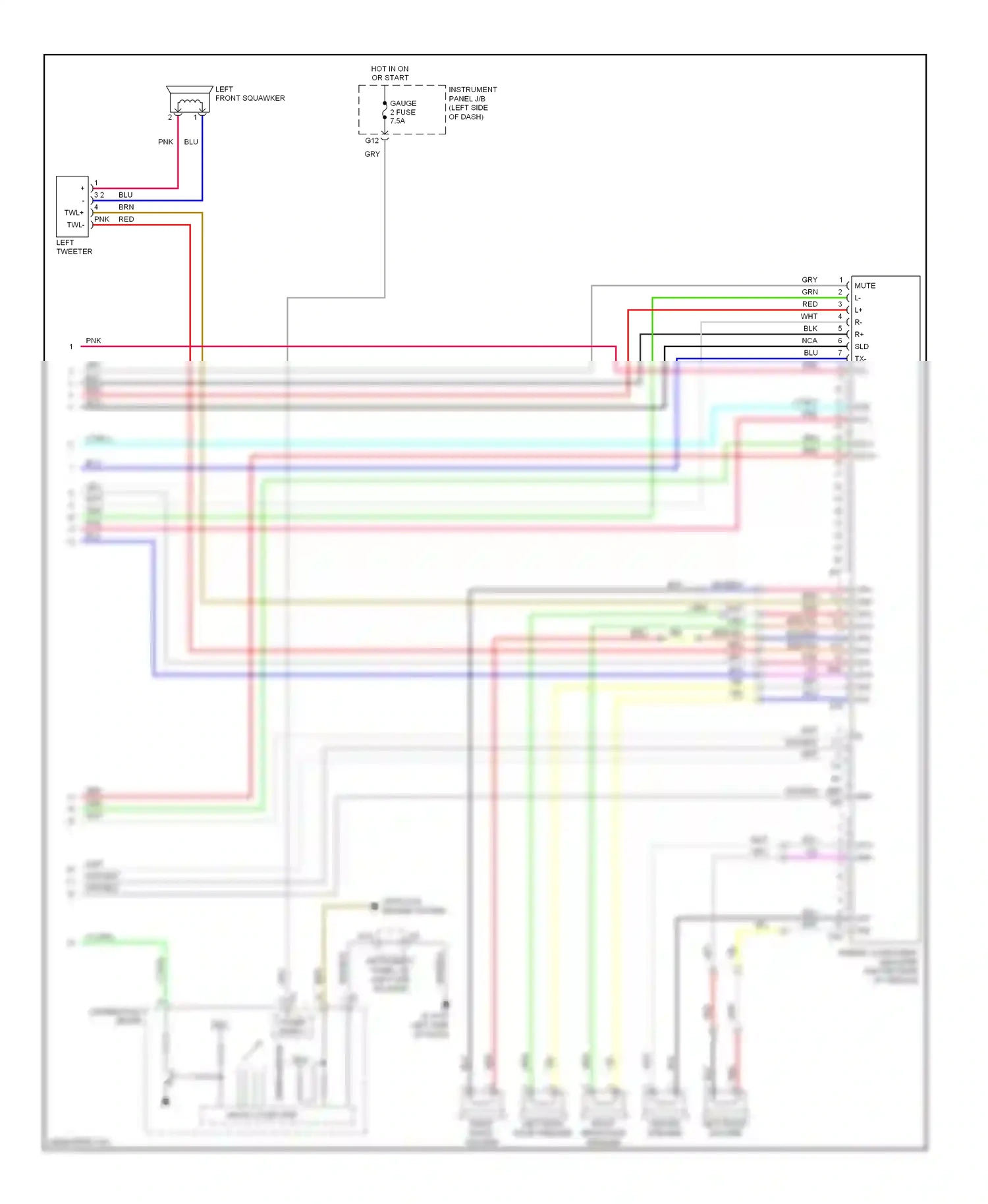 Wiring diagram spd pnk for Lexus RX II facelift (2006-2009) (1 of 2)