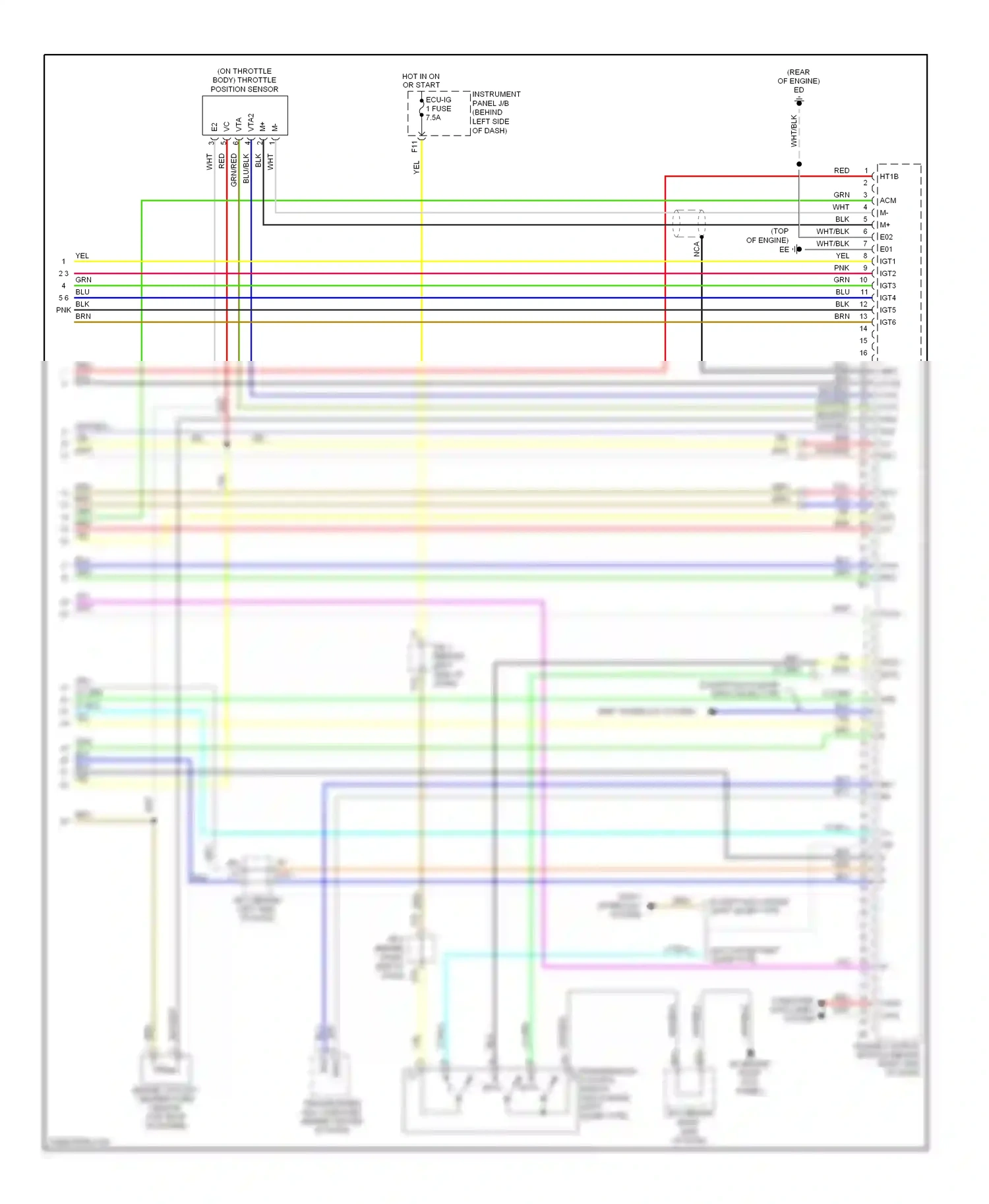 Wiring diagram transmission control switch for Lexus RX II facelift (2006-2009) (2 of 2)