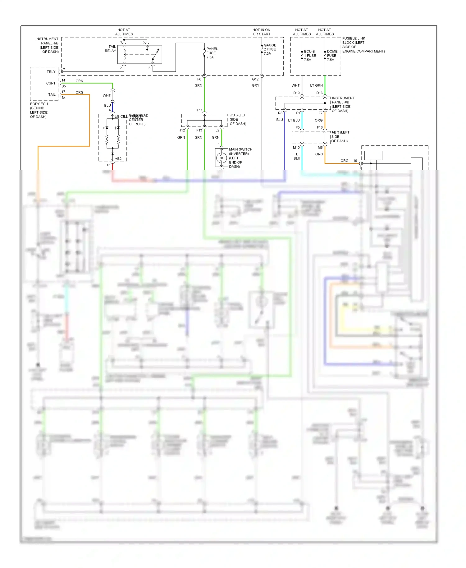 Wiring diagram w/ navigation for Lexus RX II facelift (2006-2009) (3 of 4)
