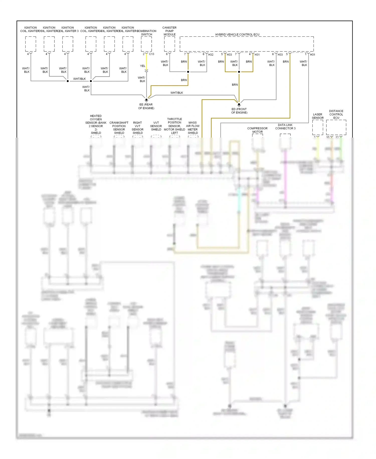 Wiring diagram wht for Lexus RX II facelift (2006-2009) (33 of 107)