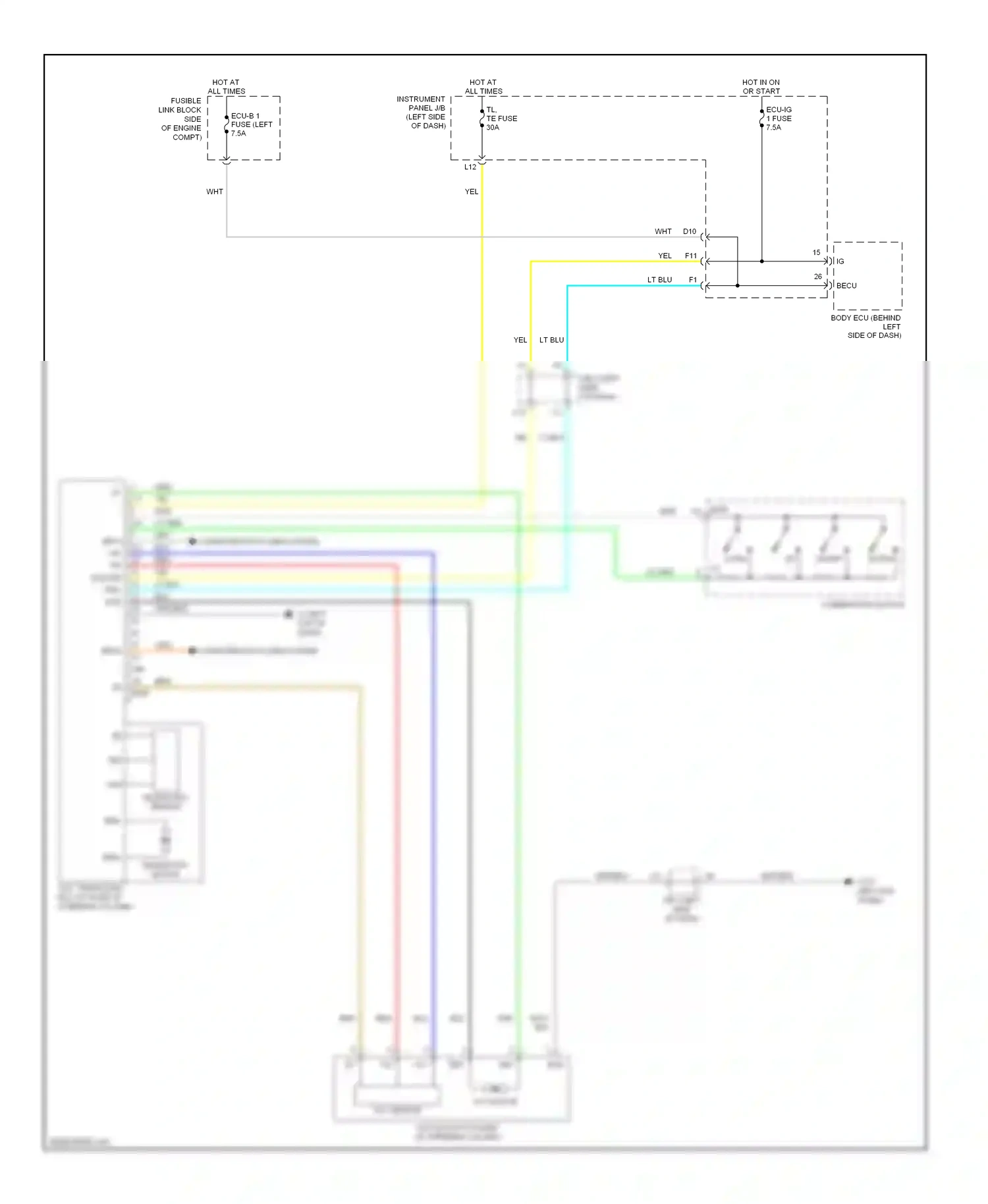Wiring diagram wht/blk for Lexus RX II facelift (2006-2009) (86 of 99)