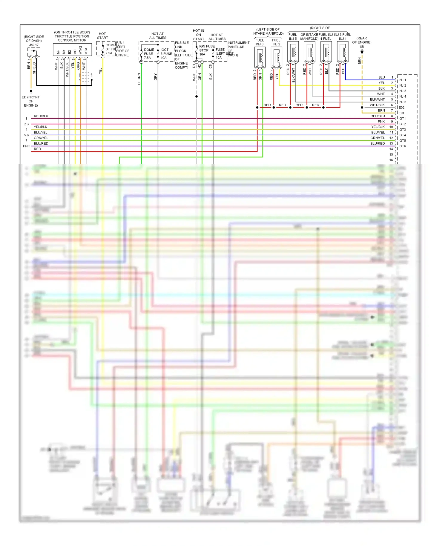 Wiring diagram wht/red for Lexus RX II facelift (2006-2009) (15 of 15)