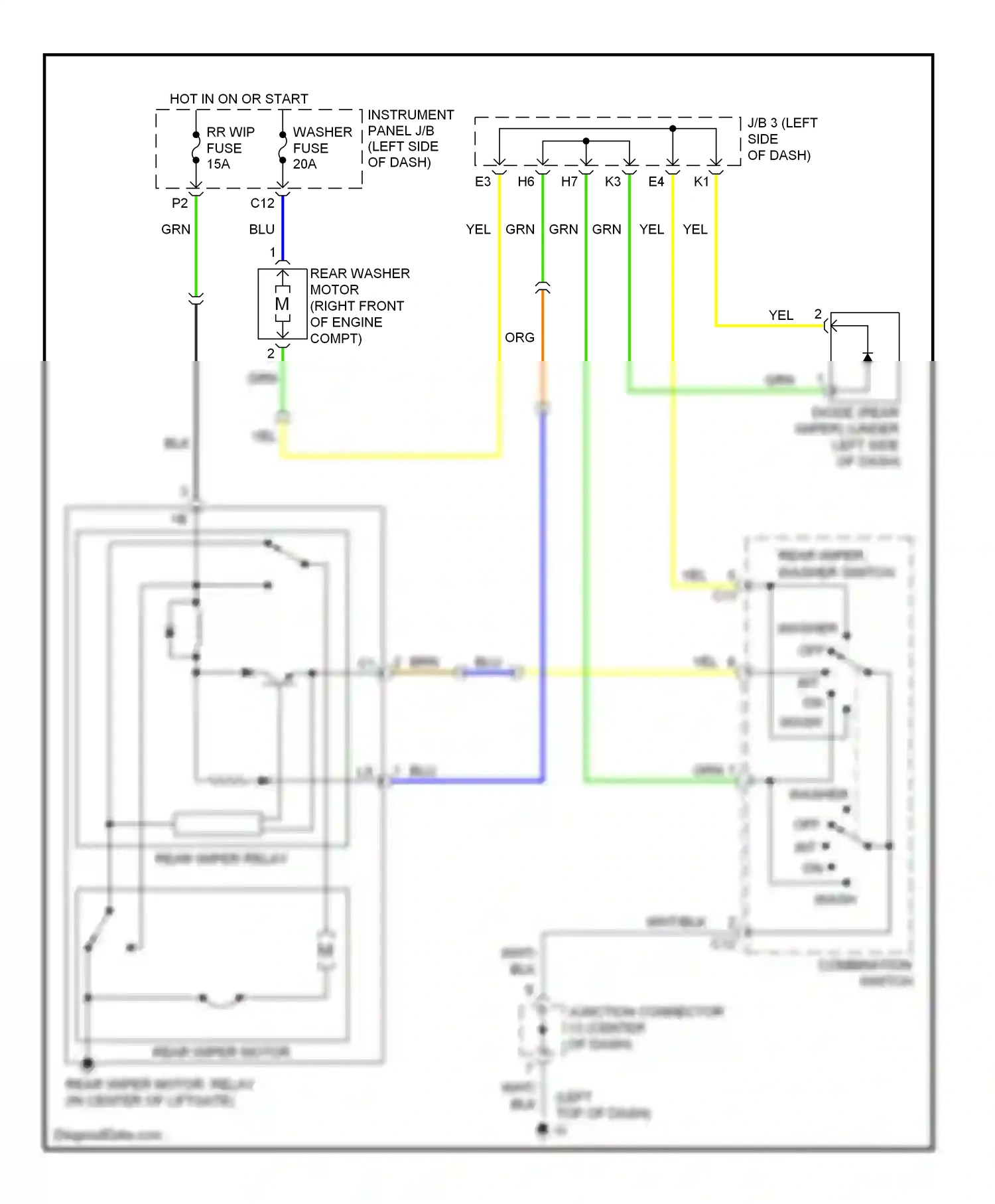 Wiring diagram yel for Lexus RX II facelift (2006-2009) (77 of 98)