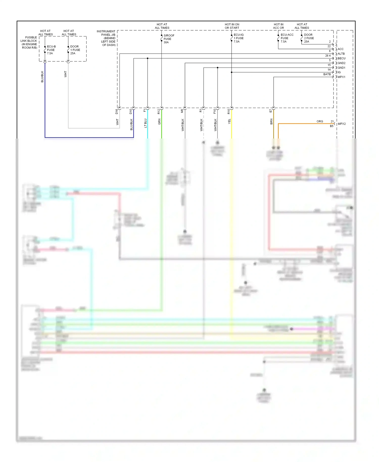 Wiring diagram yel for Lexus RX II facelift (2006-2009) (55 of 98)
