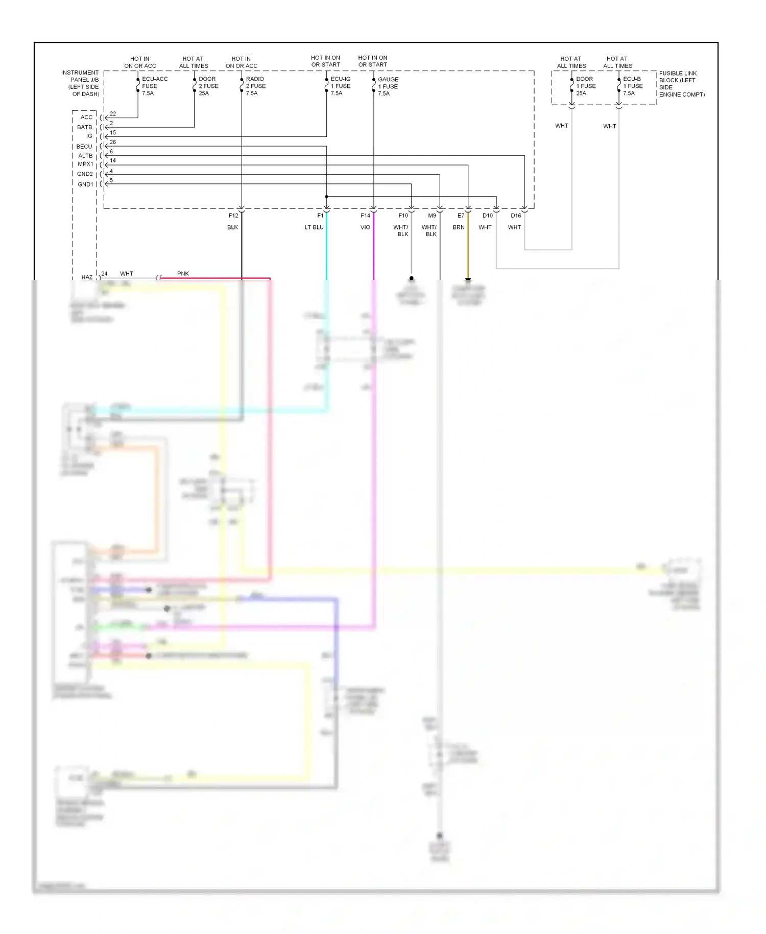 Wiring diagram yel/blk for Lexus RX II facelift (2006-2009) (5 of 15)