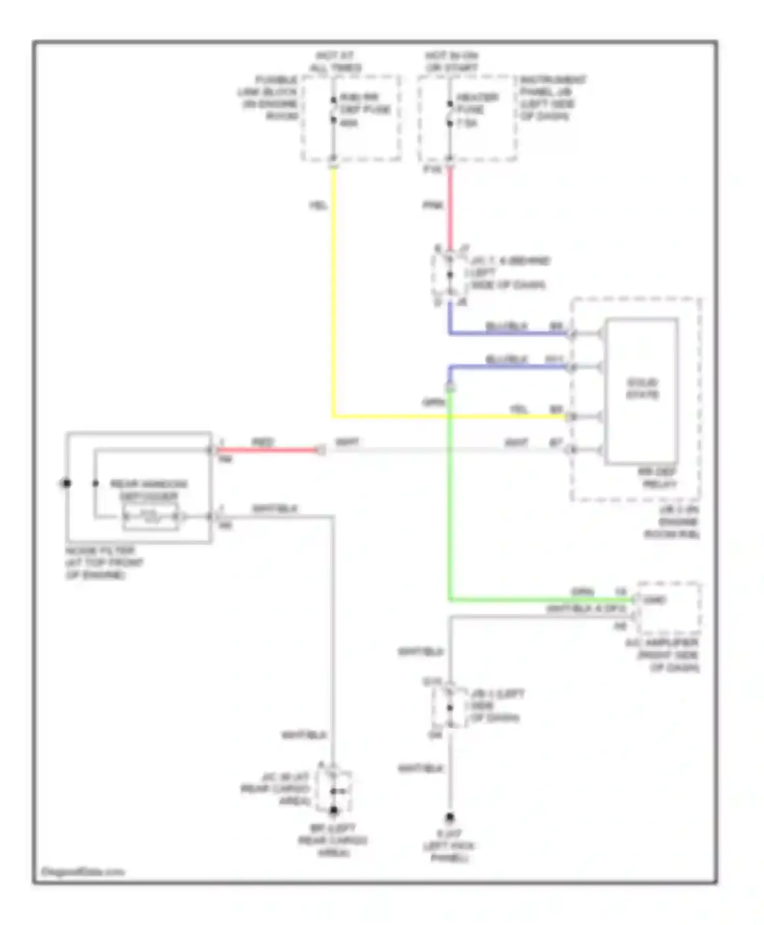 RX Lexus II (2003-2006): Rear defogger circuit