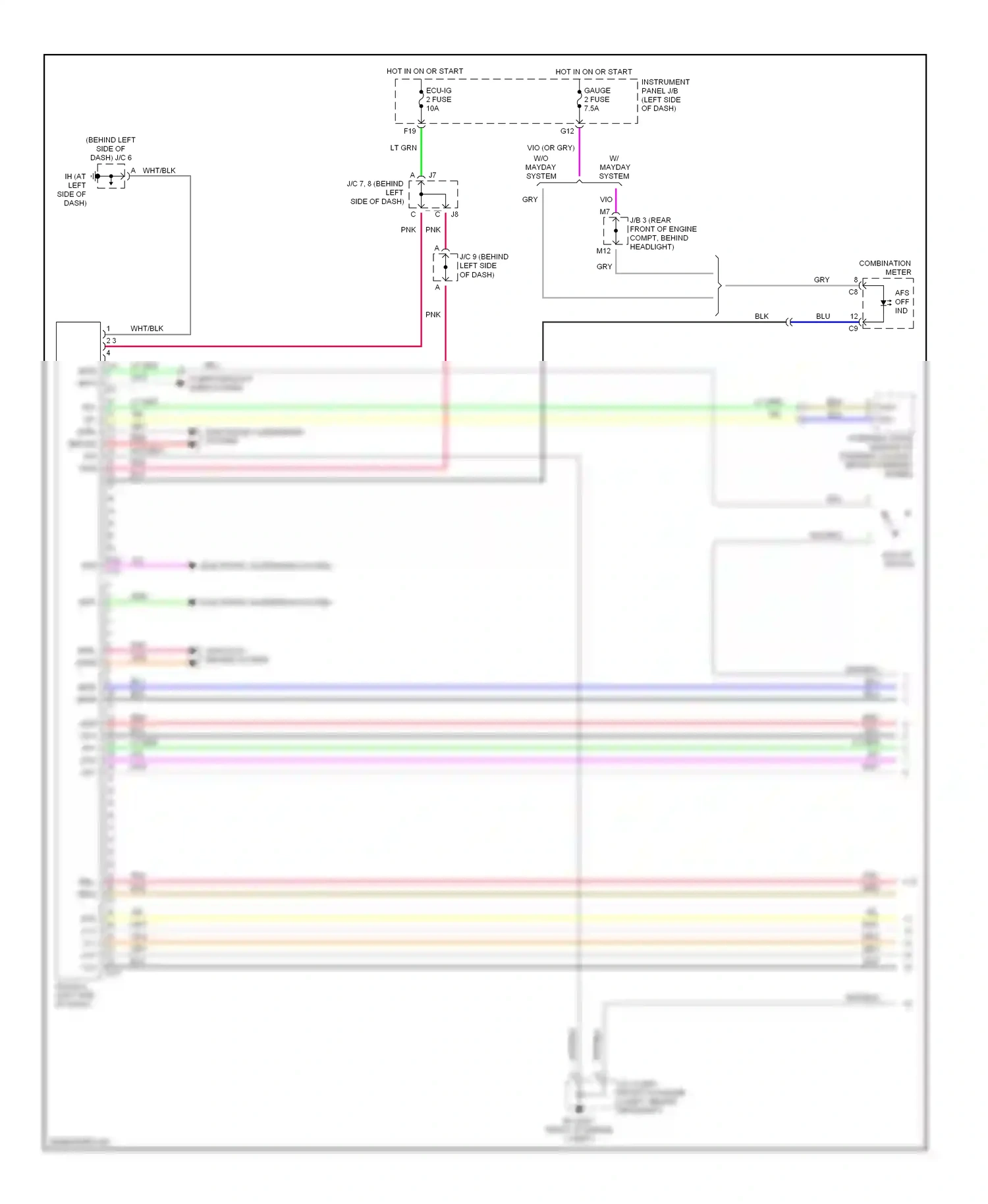 Wiring diagram afs off switch for Lexus RX II (2003-2006) (1 of 2)