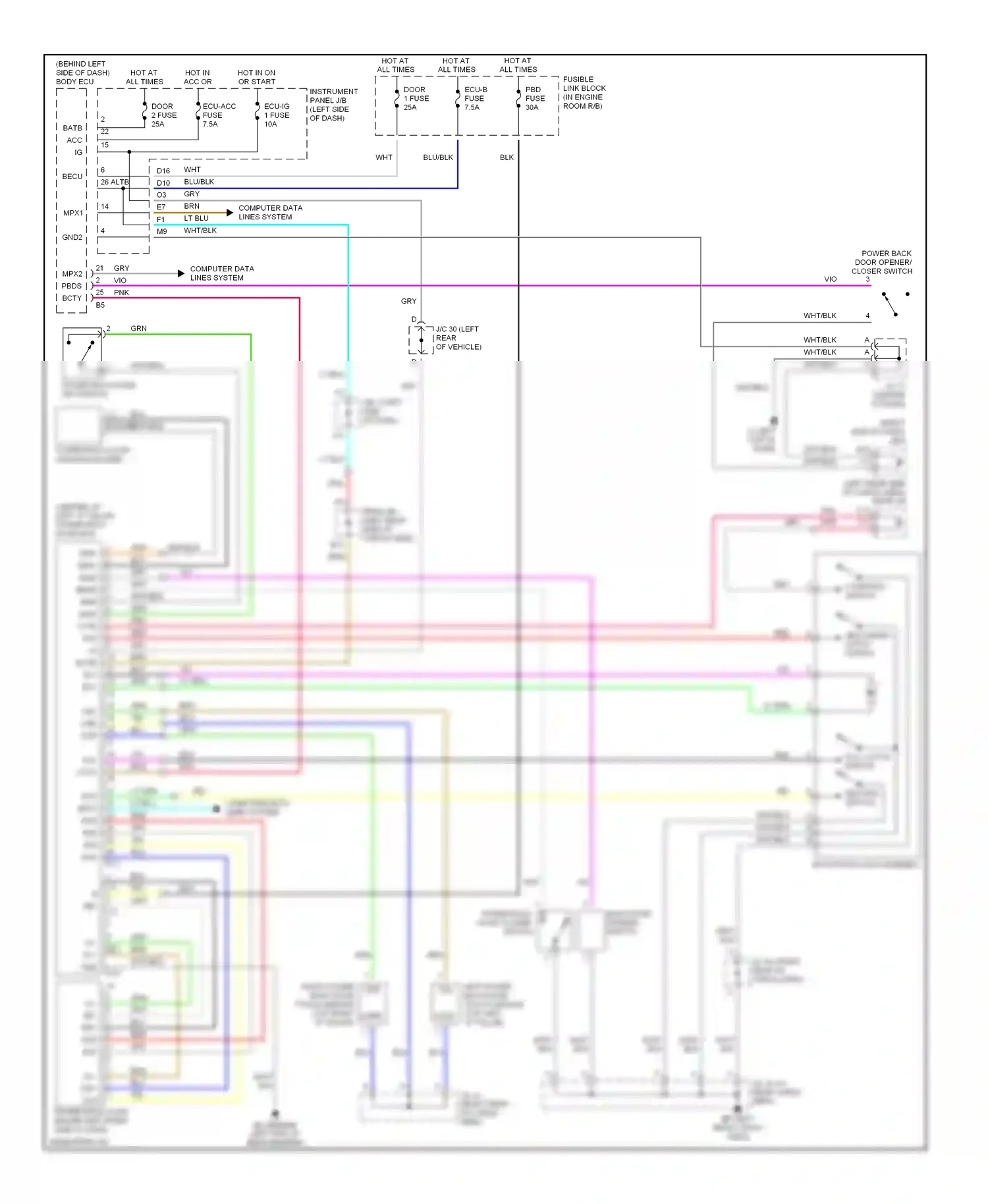 Wiring diagram blk for Lexus RX II (2003-2006) (75 of 78)