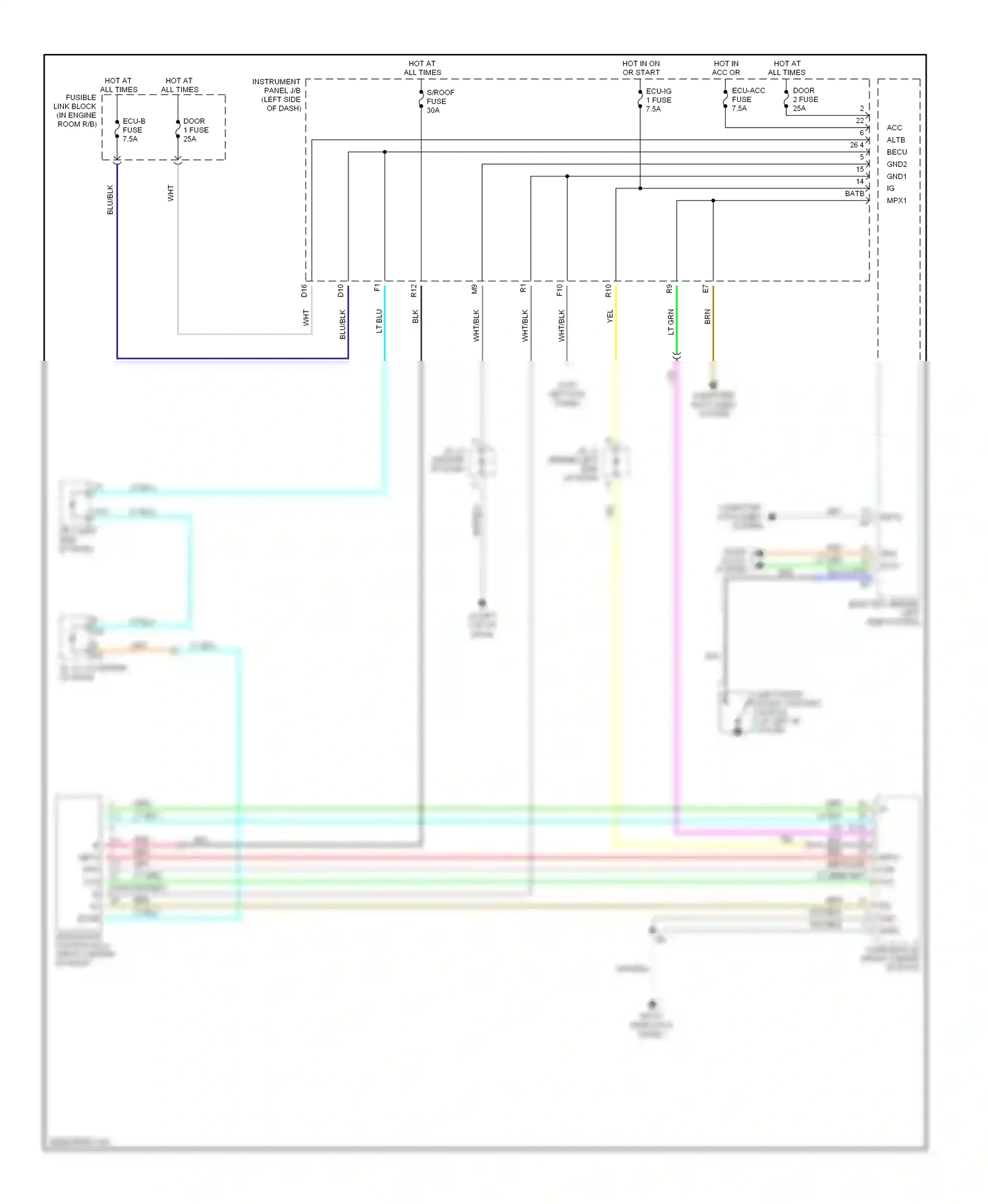 Wiring diagram blu for Lexus RX II (2003-2006) (49 of 70)