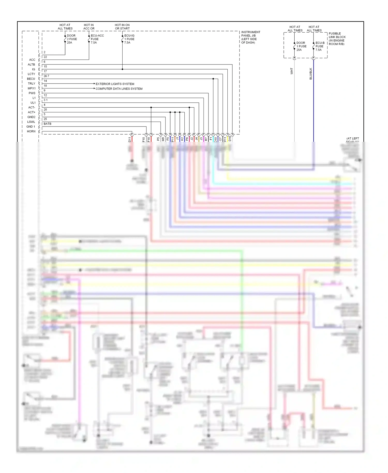 Wiring diagram blu/blk for Lexus RX II (2003-2006) (9 of 40)