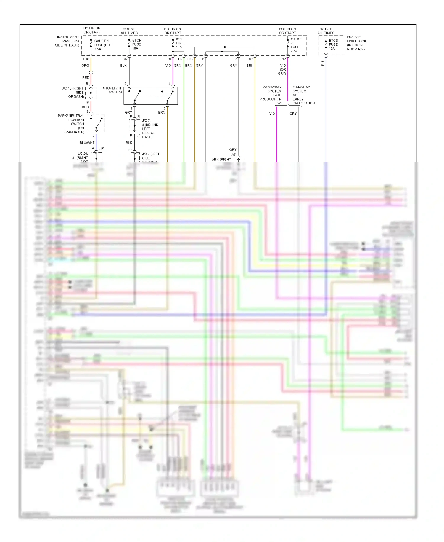 Wiring diagram blu/wht for Lexus RX II (2003-2006) (3 of 13)