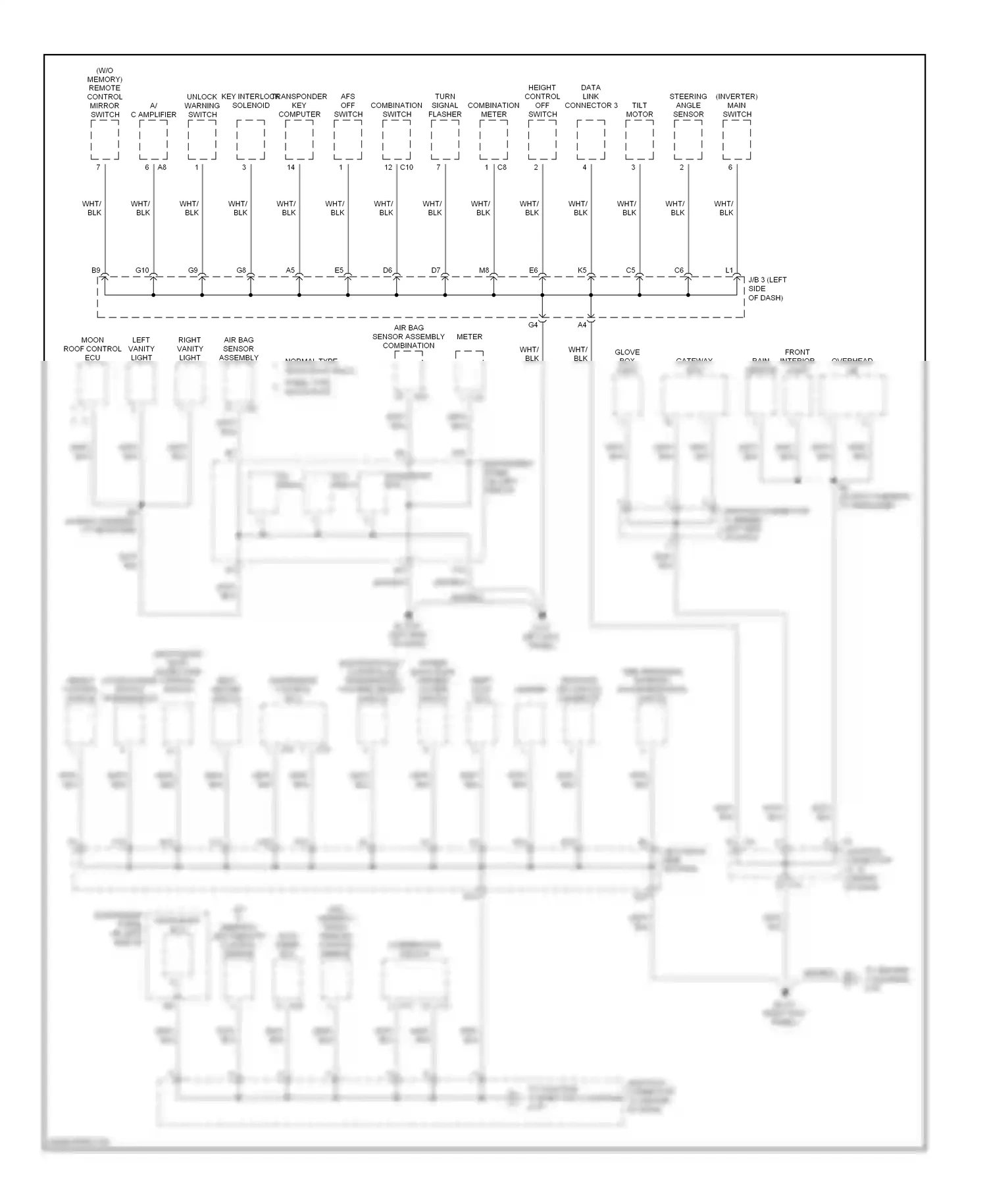 Wiring diagram combination switch for Lexus RX II (2003-2006) (6 of 15)