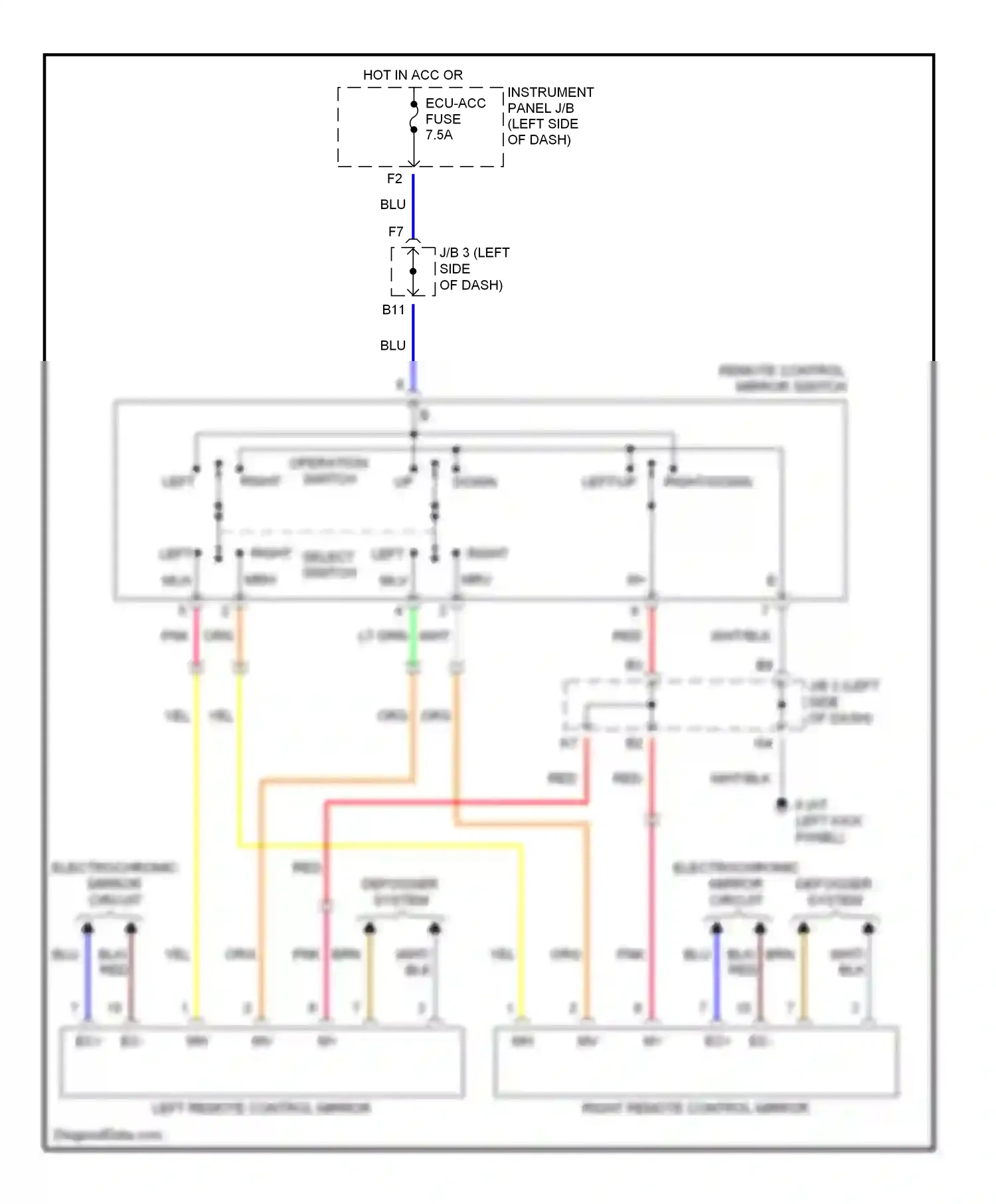 Wiring diagram ec+ for Lexus RX II (2003-2006) (1 of 1)
