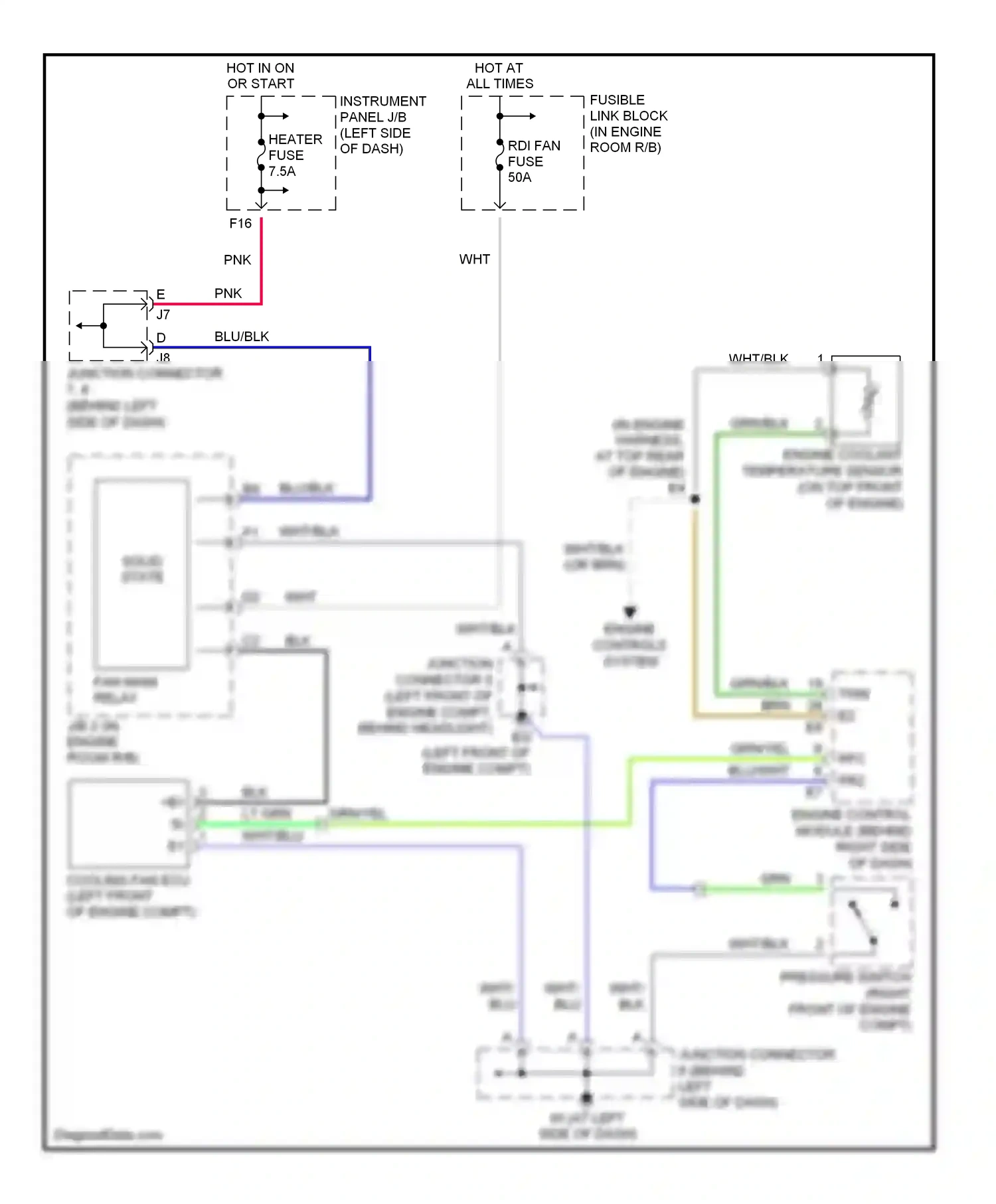 Wiring diagram grn/yel for Lexus RX II (2003-2006) (2 of 9)