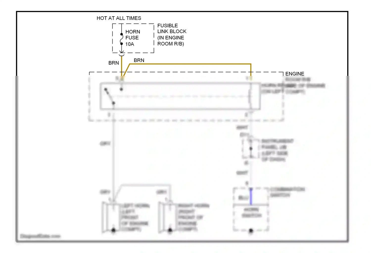 Wiring diagram instrument panel j/b for Lexus RX II (2003-2006) (2 of 4)