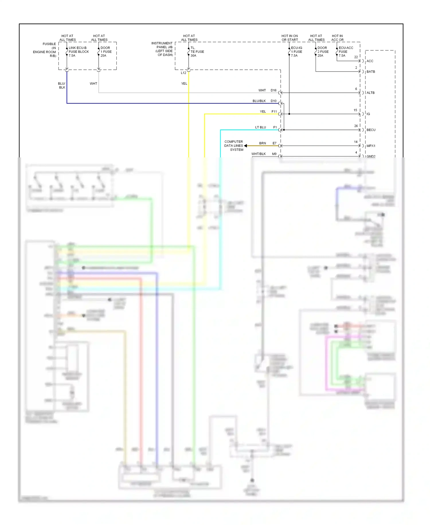 Wiring diagram lt grn for Lexus RX II (2003-2006) (37 of 62)