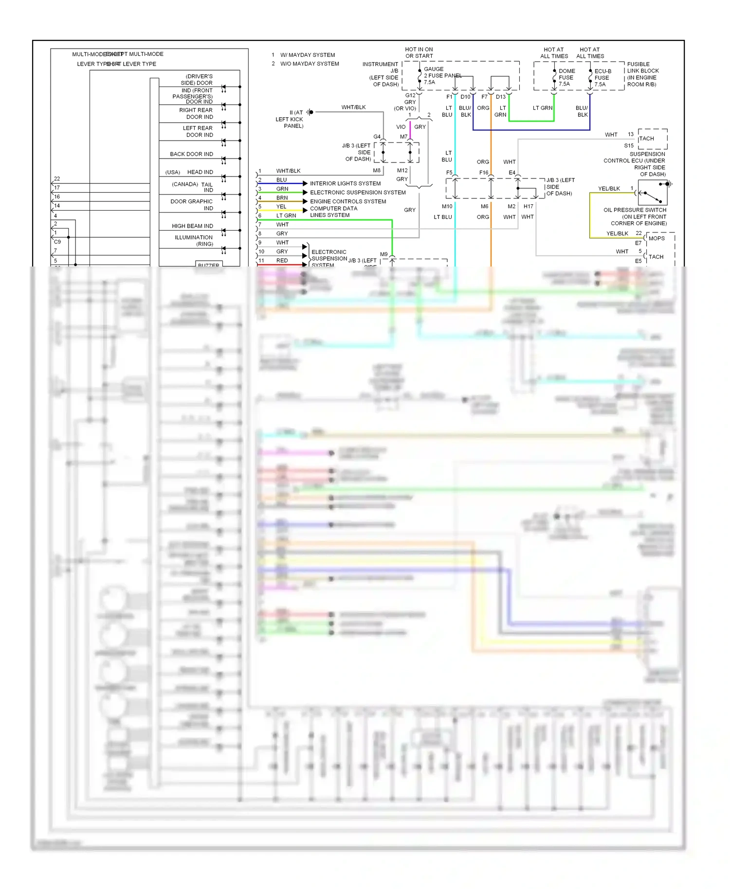 Lexus RX II (2003-2006) mops wiring diagram  (1 of 1)