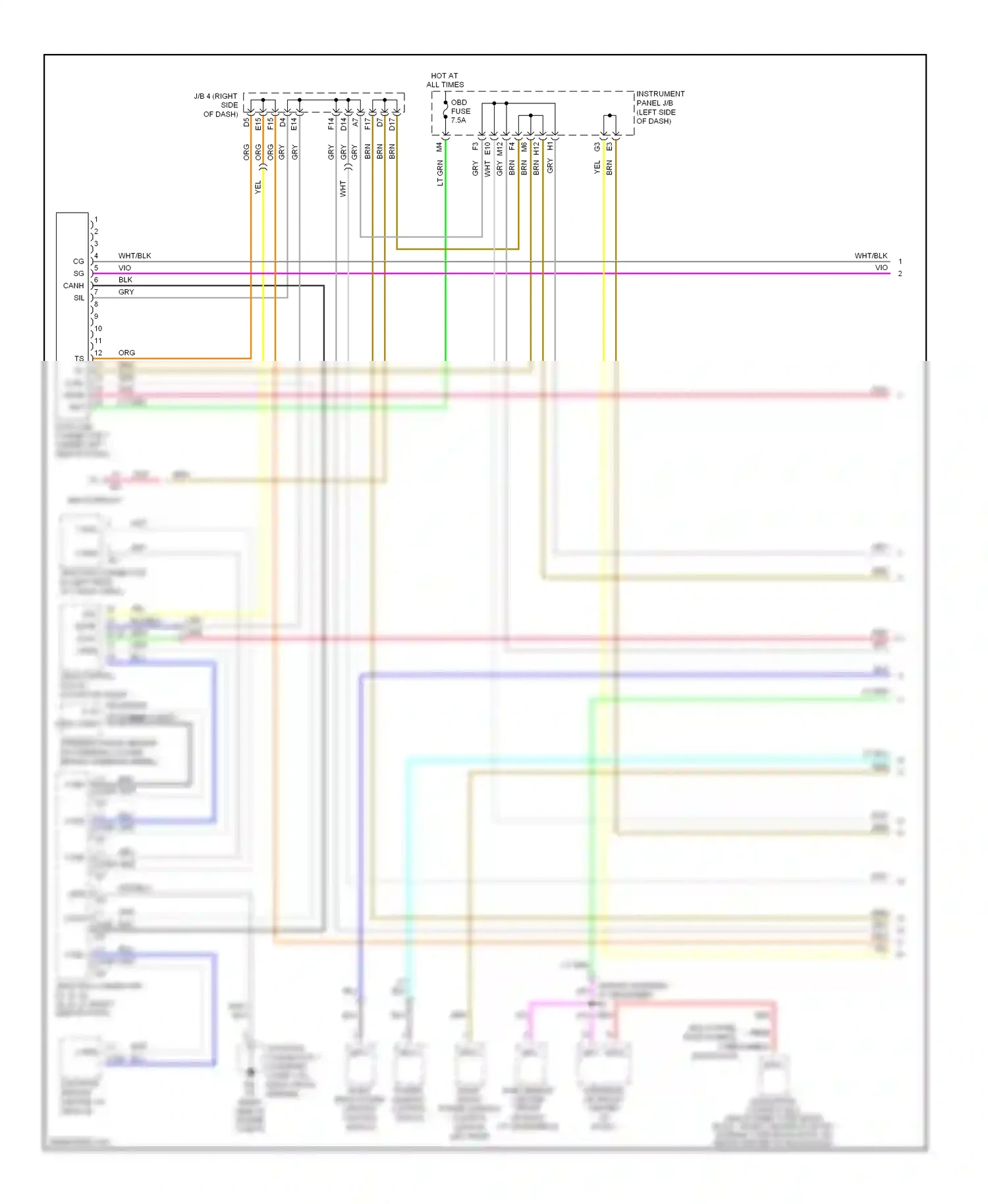 Lexus RX II (2003-2006) mpx wiring diagram  (1 of 2)