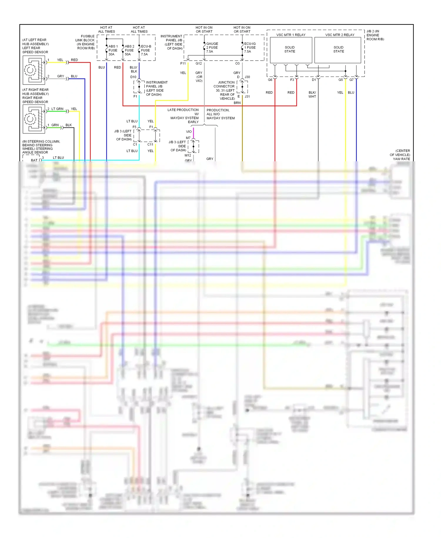 Lexus RX II (2003-2006) speedometer wiring diagram  (1 of 6)