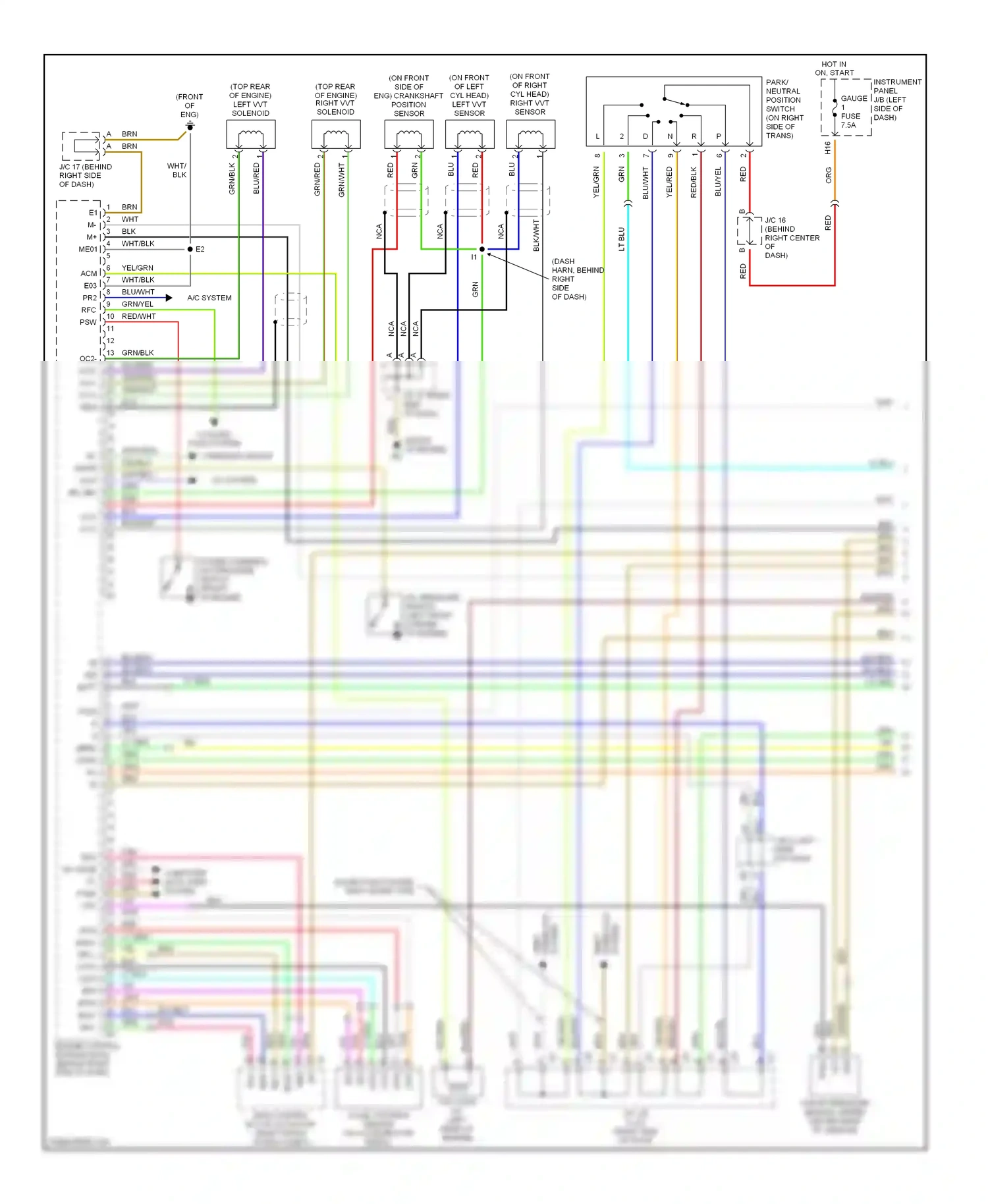 Wiring diagram trc+ for Lexus RX II (2003-2006) (1 of 1)
