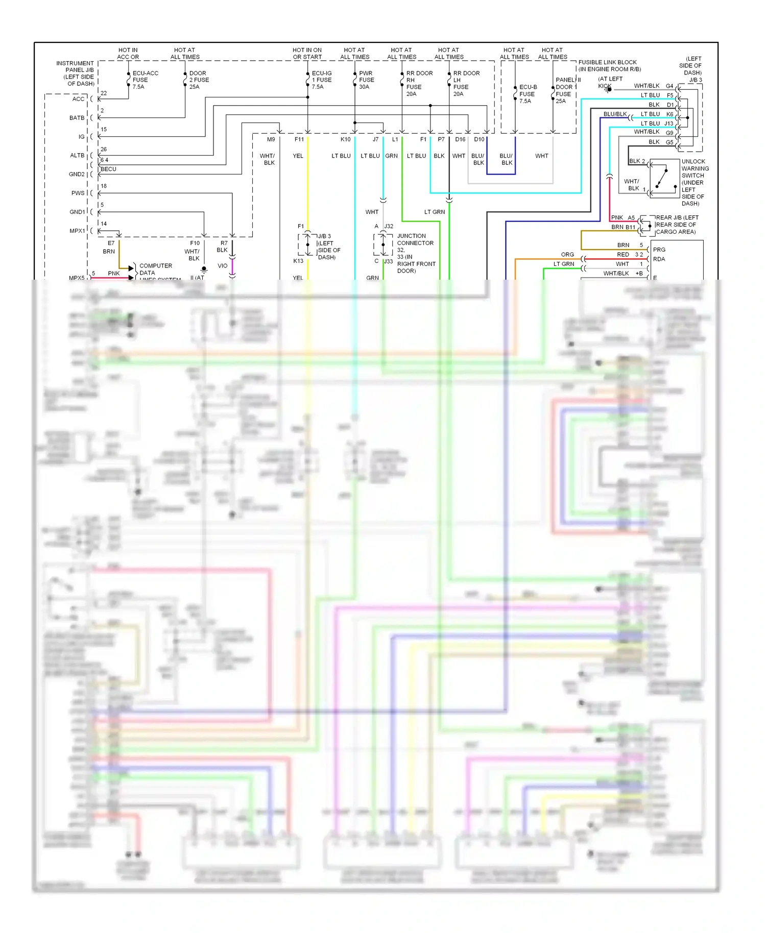 Wiring diagram up dn for Lexus RX II (2003-2006) (1 of 1)