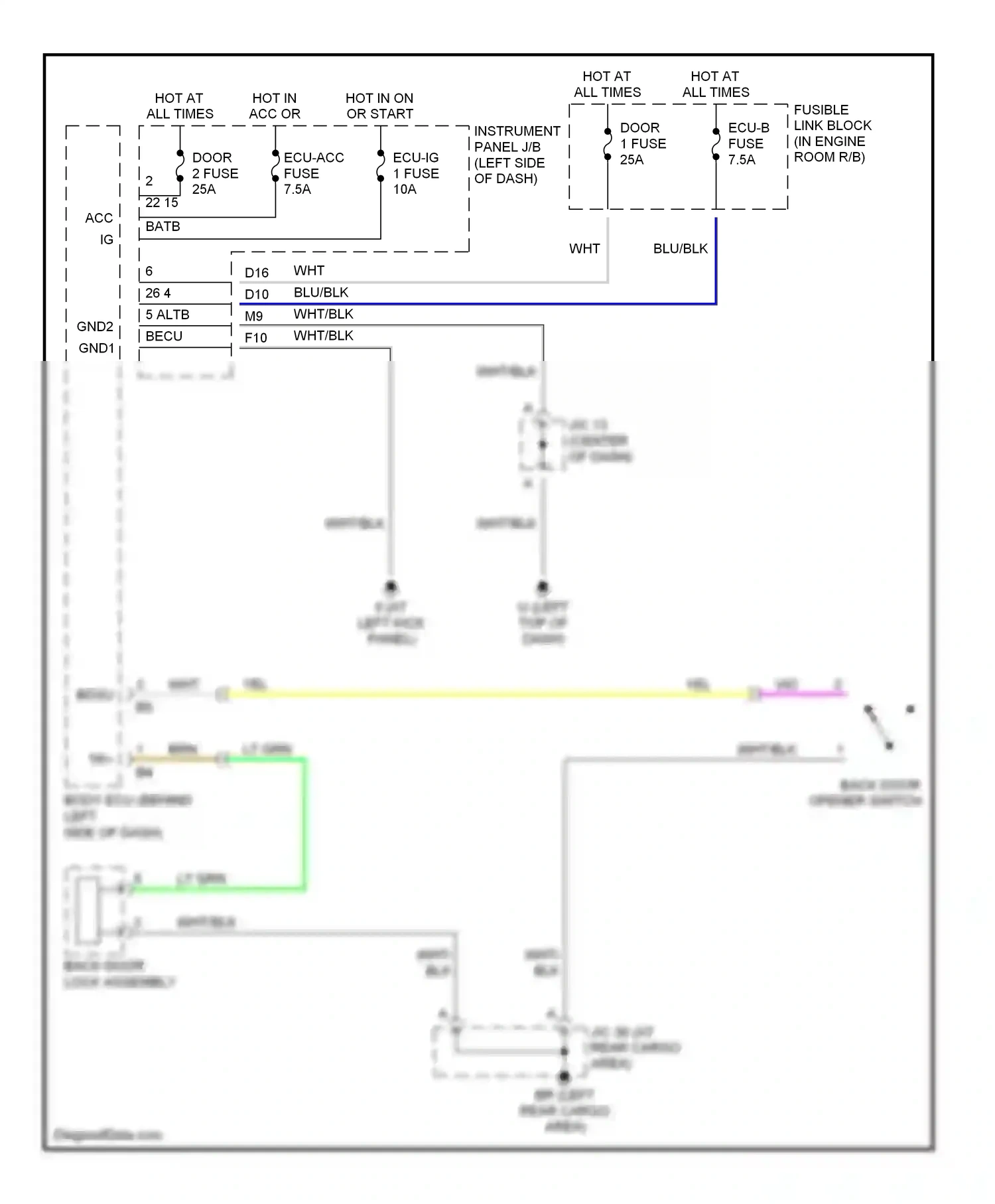 Wiring diagram yel for Lexus RX II (2003-2006) (62 of 73)