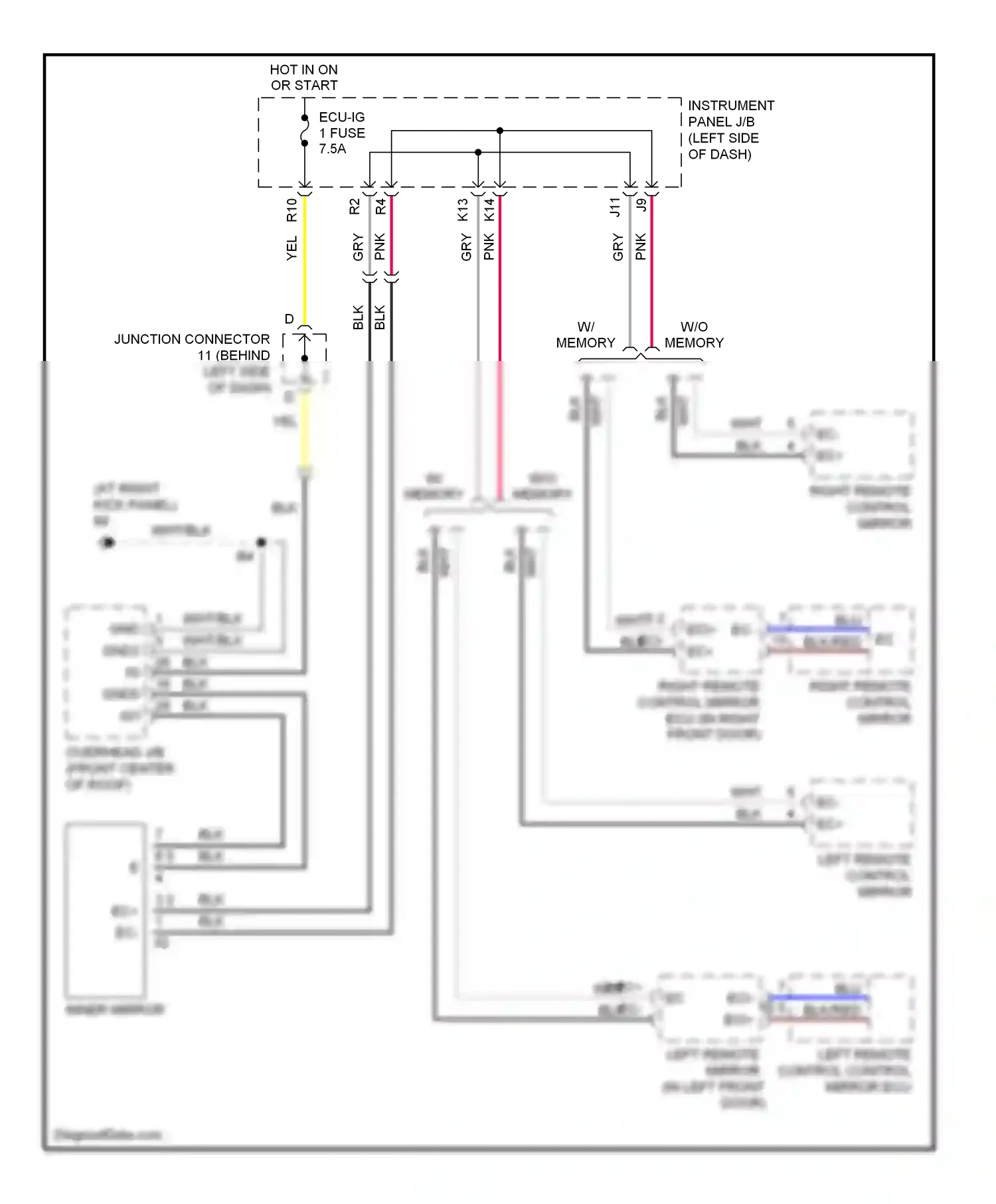 Wiring diagram yel for Lexus RX II (2003-2006) (42 of 73)