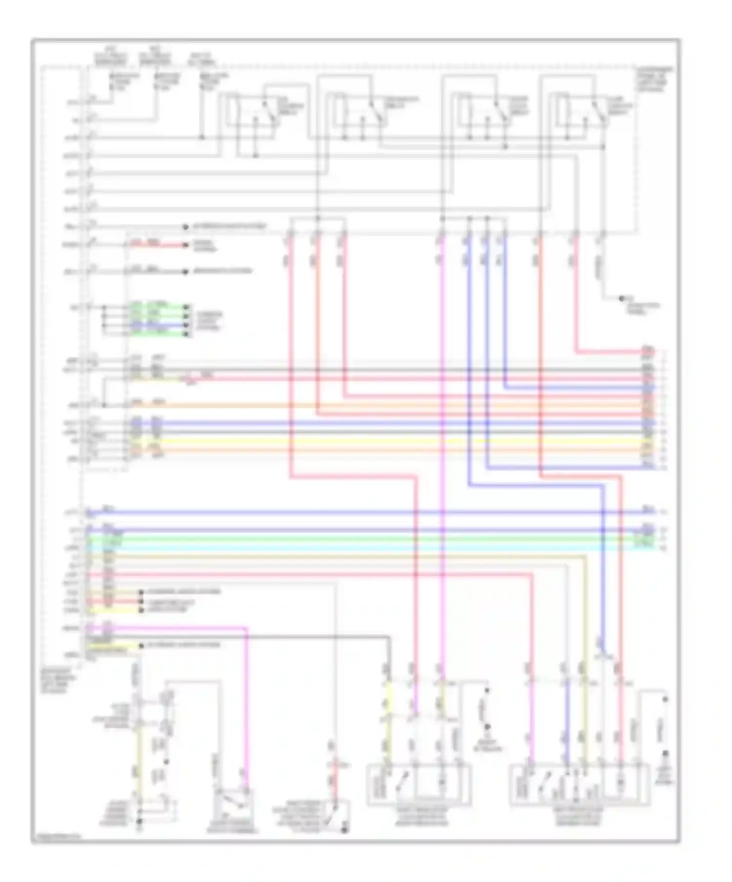 RX Lexus III facelift (2012-2015): Power door locks circuit (1 of 5)