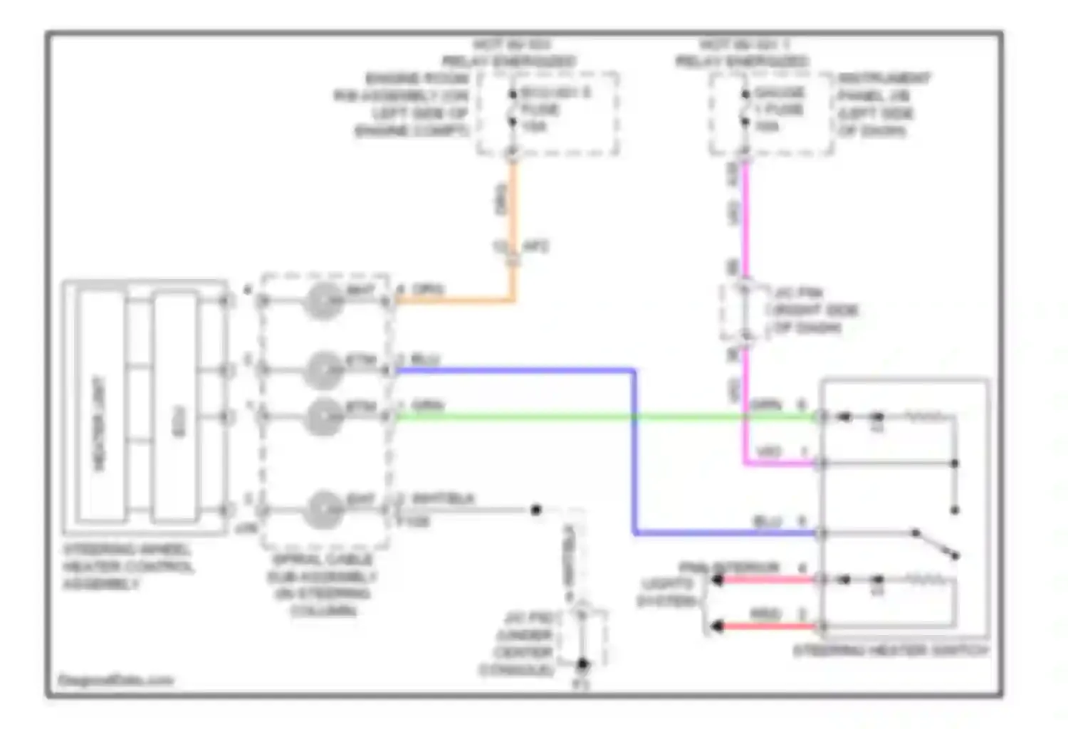 RX Lexus III facelift (2012-2015): Heated steering wheel circuit