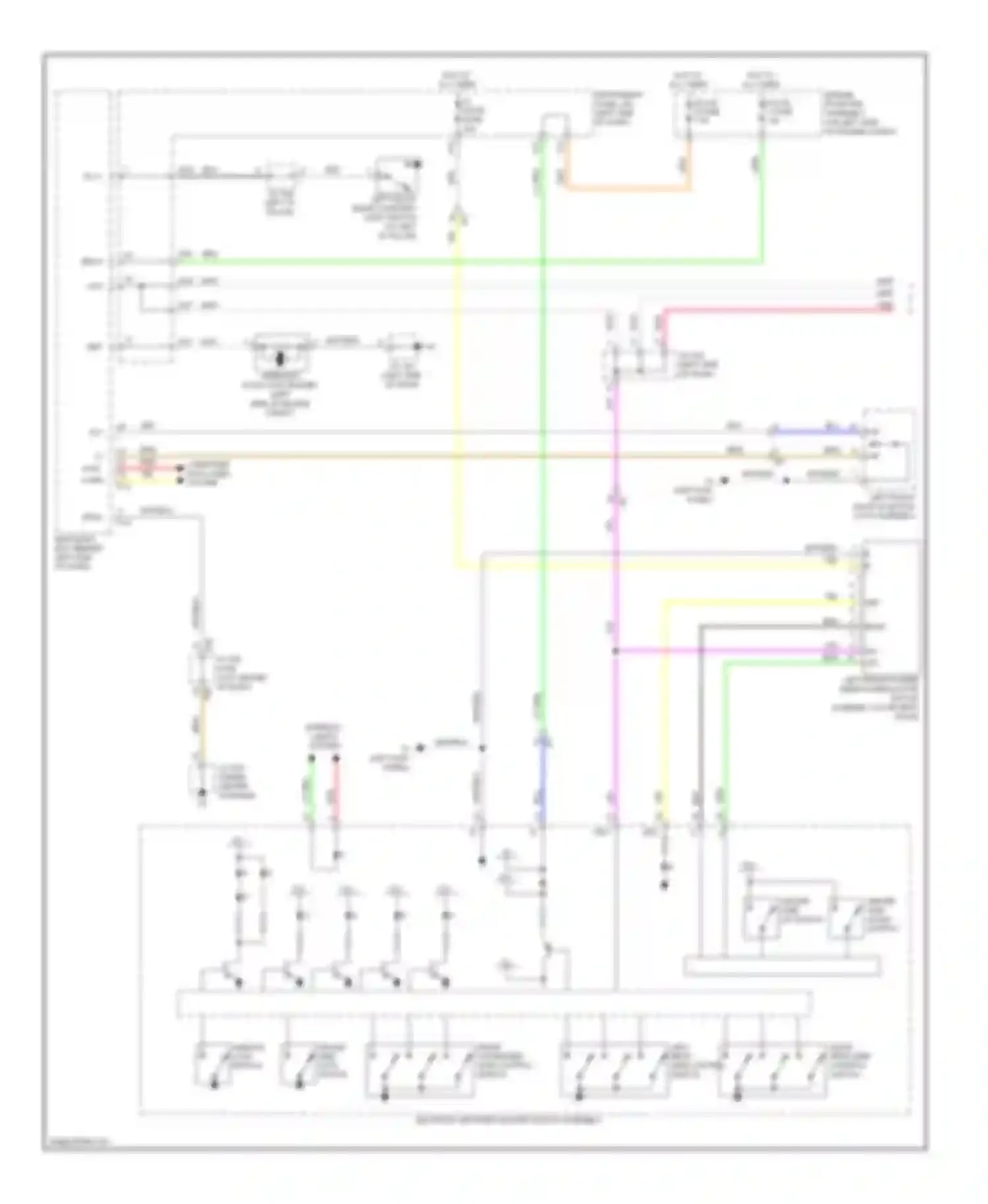 RX Lexus III facelift (2012-2015): Power windows circuit (1 of 2)