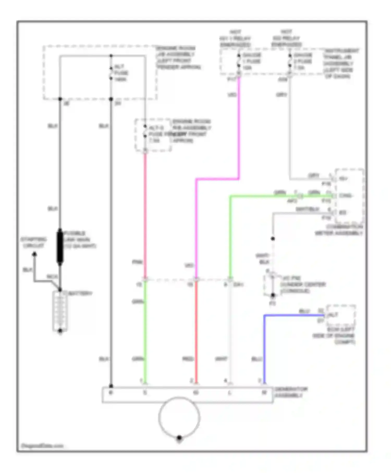 RX Lexus III facelift (2012-2015): Charging circuit