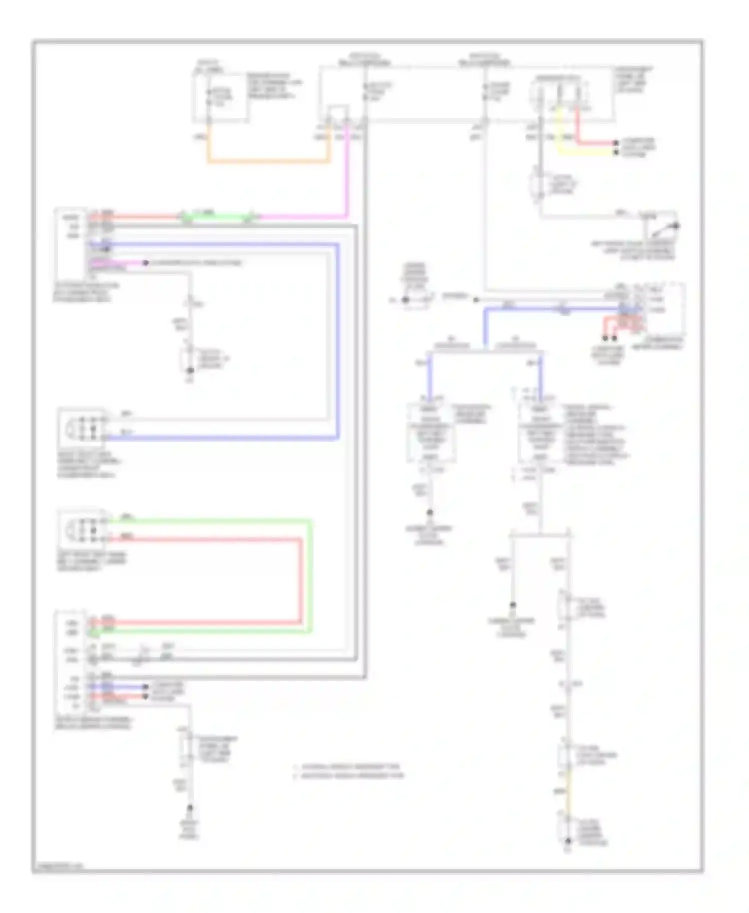 RX Lexus III facelift (2012-2015): Seat belt warning circuit