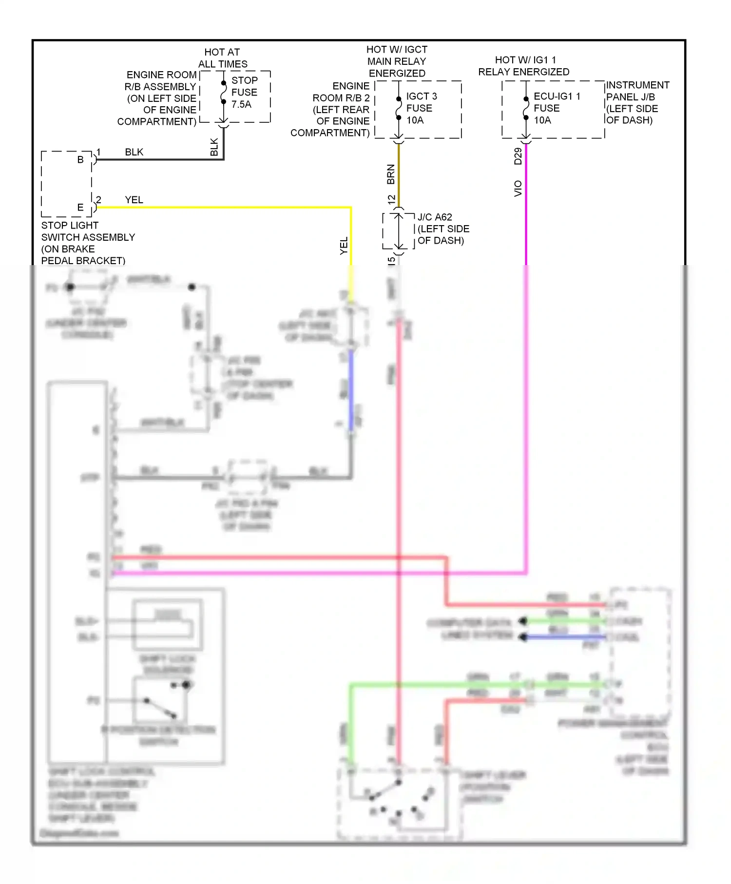 Wiring diagram brn for Lexus RX III facelift (2012-2015) (87 of 123)