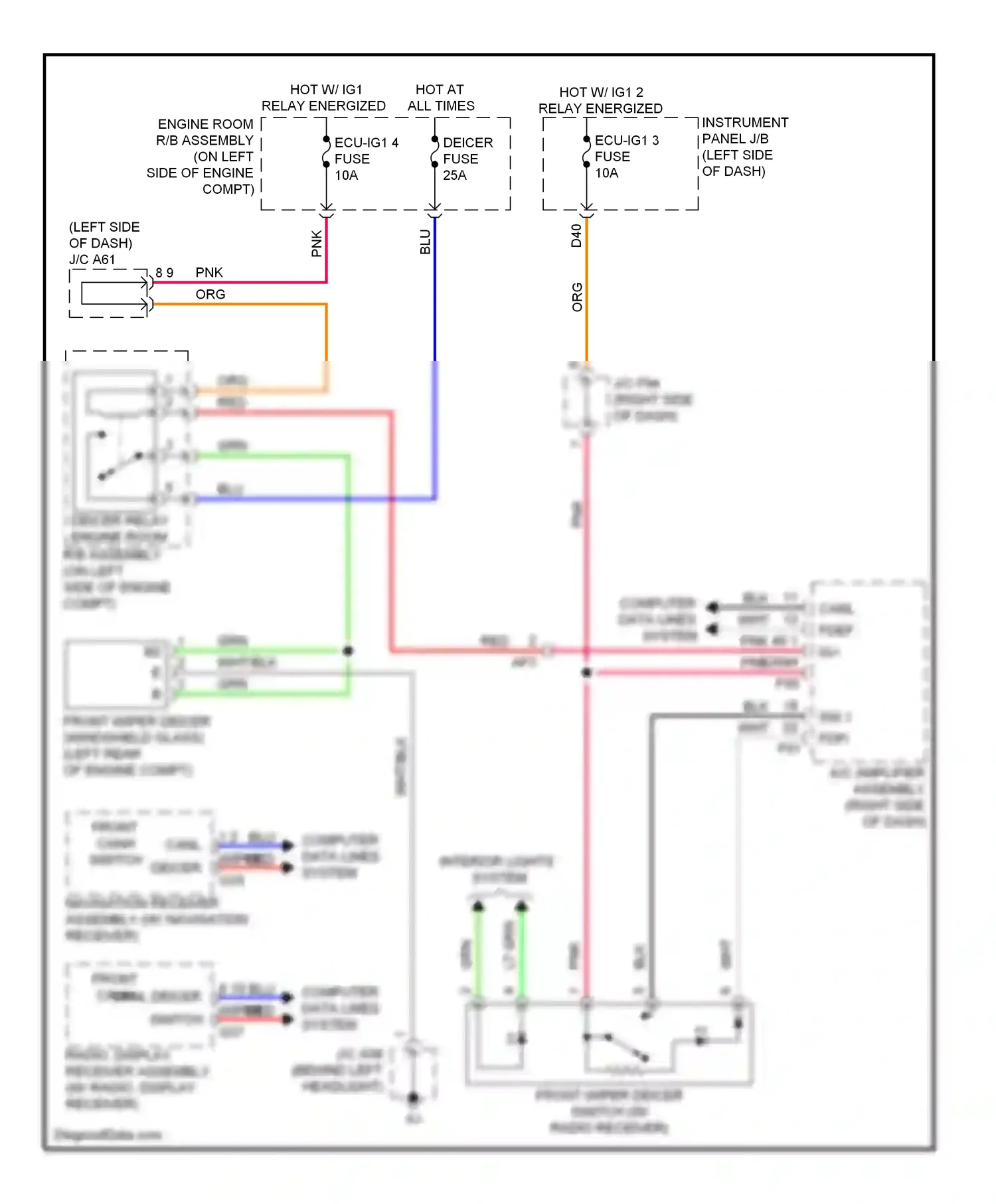Wiring diagram deicer fuse for Lexus RX III facelift (2012-2015) (1 of 1)