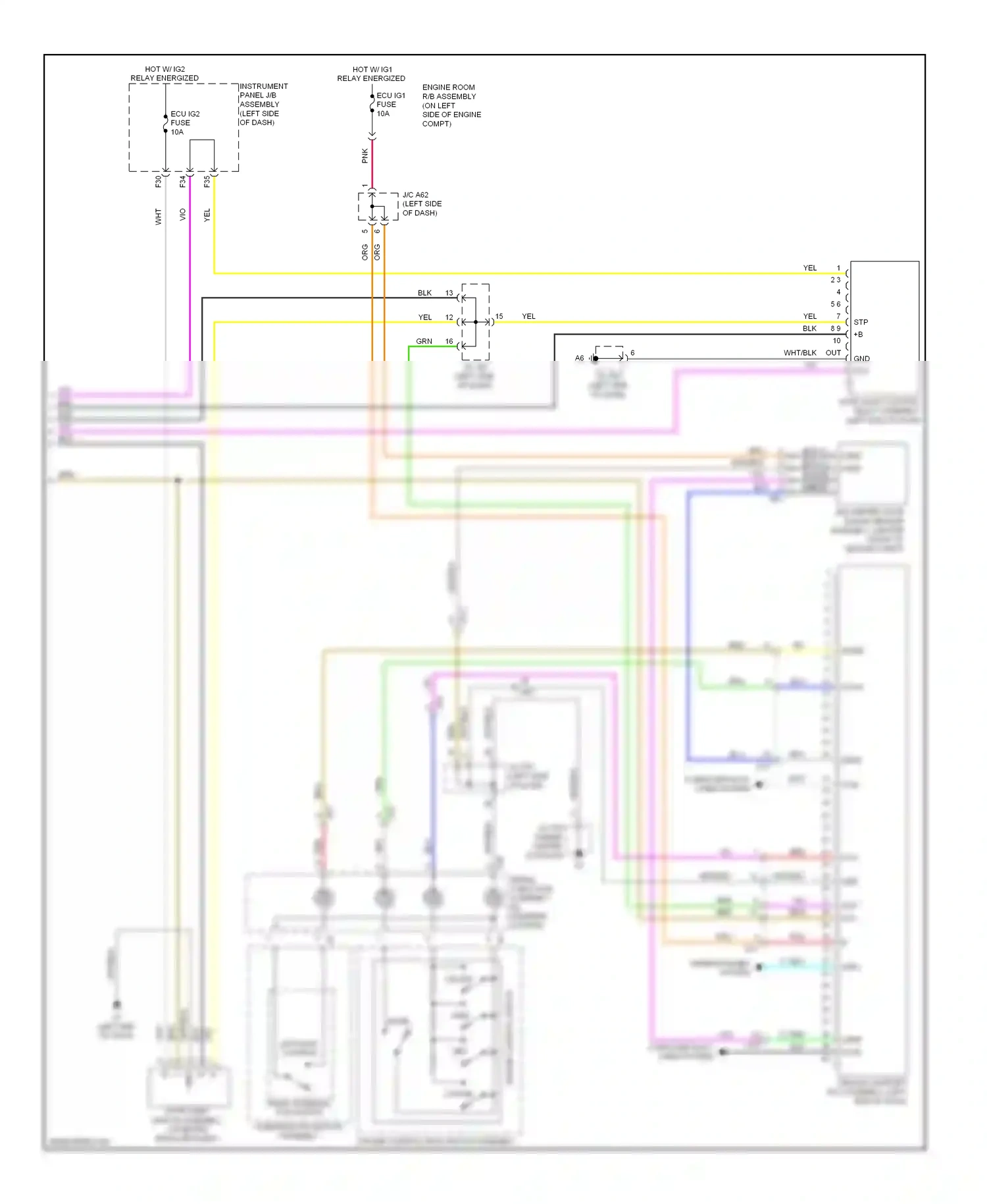 Wiring diagram distance control for Lexus RX III facelift (2012-2015) (1 of 2)
