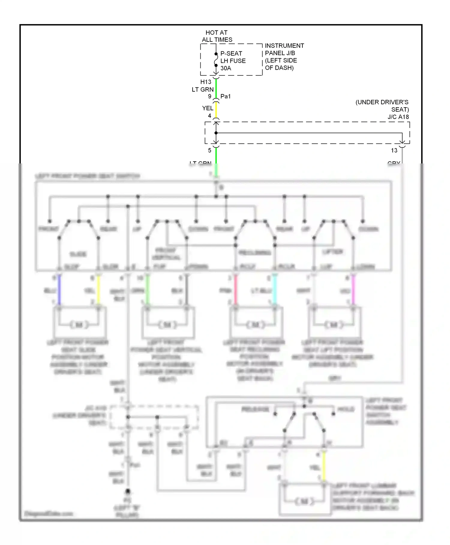 Lexus RX III facelift (2012-2015) down wiring diagram  (1 of 4)