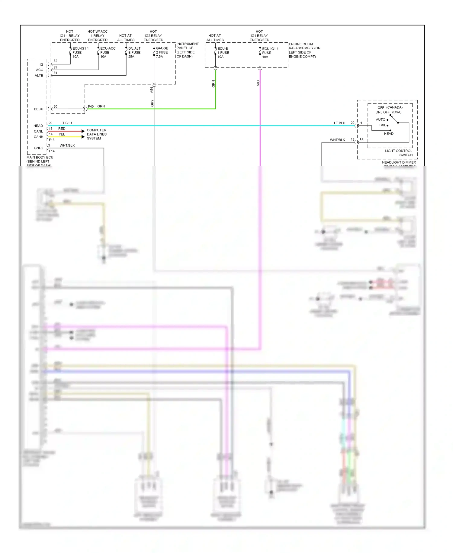 Wiring diagram grn for Lexus RX III facelift (2012-2015) (37 of 132)