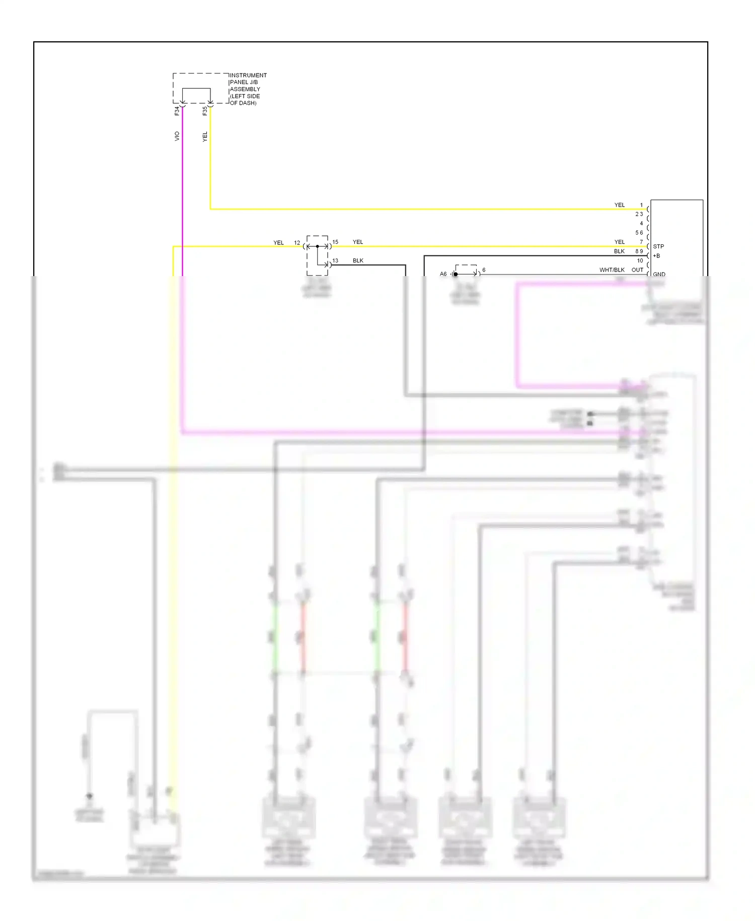 Lexus RX III facelift (2012-2015) left front speed sensor (left front hub assembly) wiring diagram  (3 of 3)