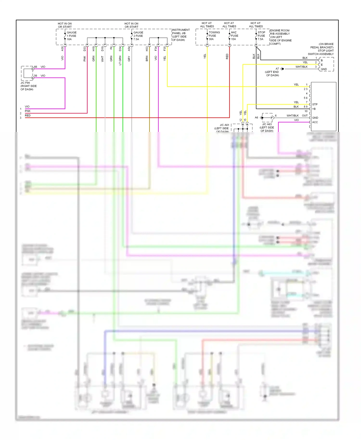 Wiring diagram left headlight assembly for Lexus RX III facelift (2012-2015) (2 of 5)