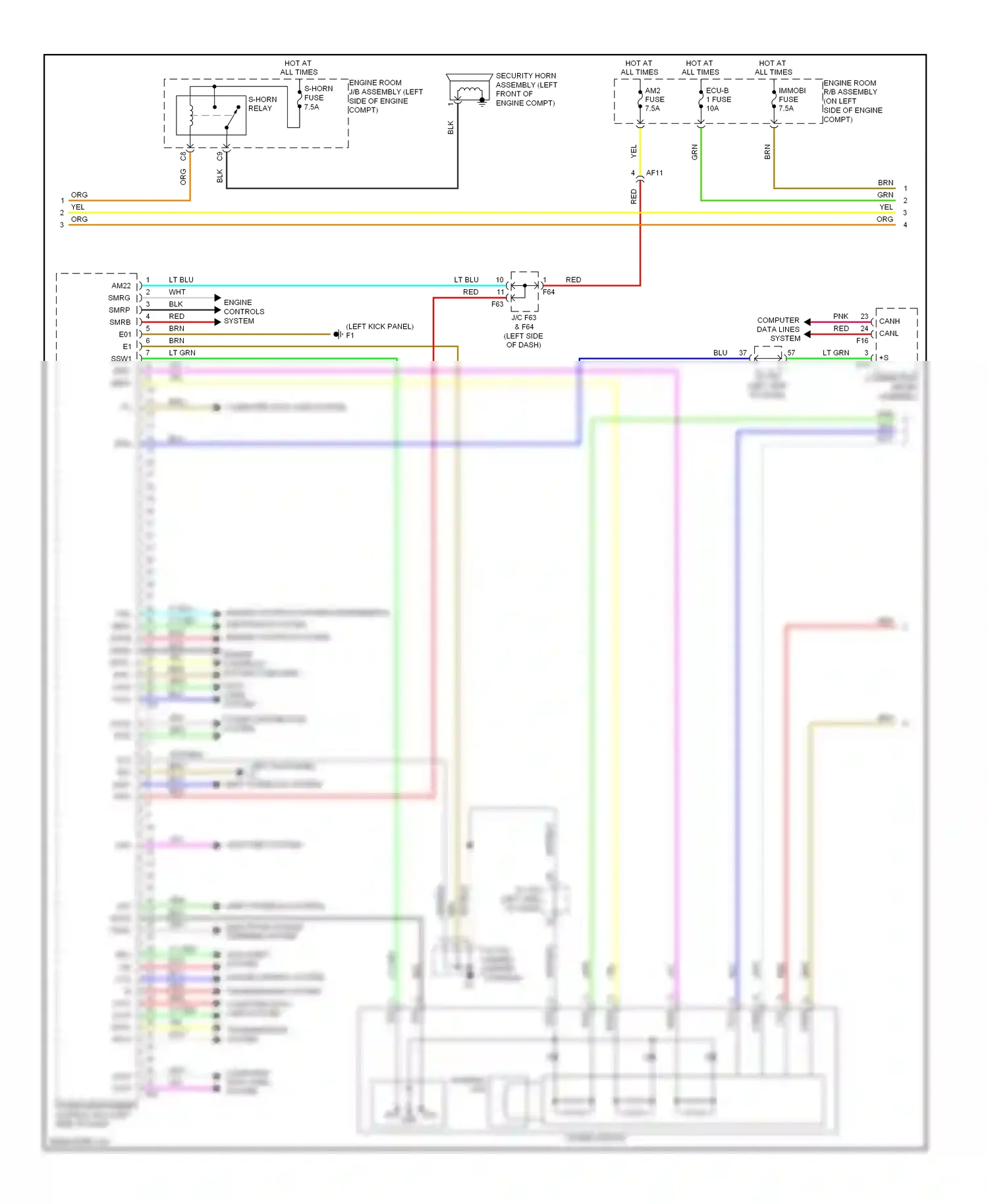 Lexus RX III facelift (2012-2015) (left kick panel) wiring diagram  (5 of 17)