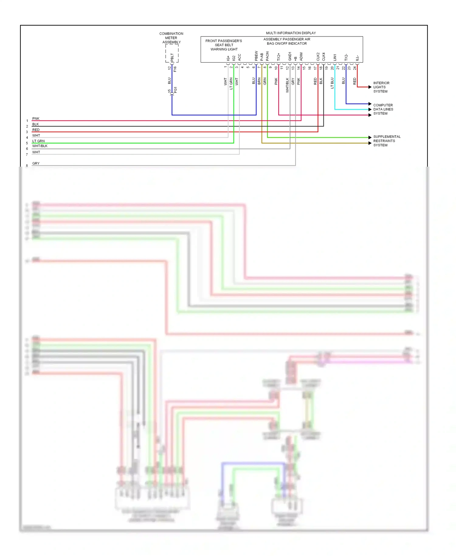 Wiring diagram mco- for Lexus RX III facelift (2012-2015) (4 of 6)