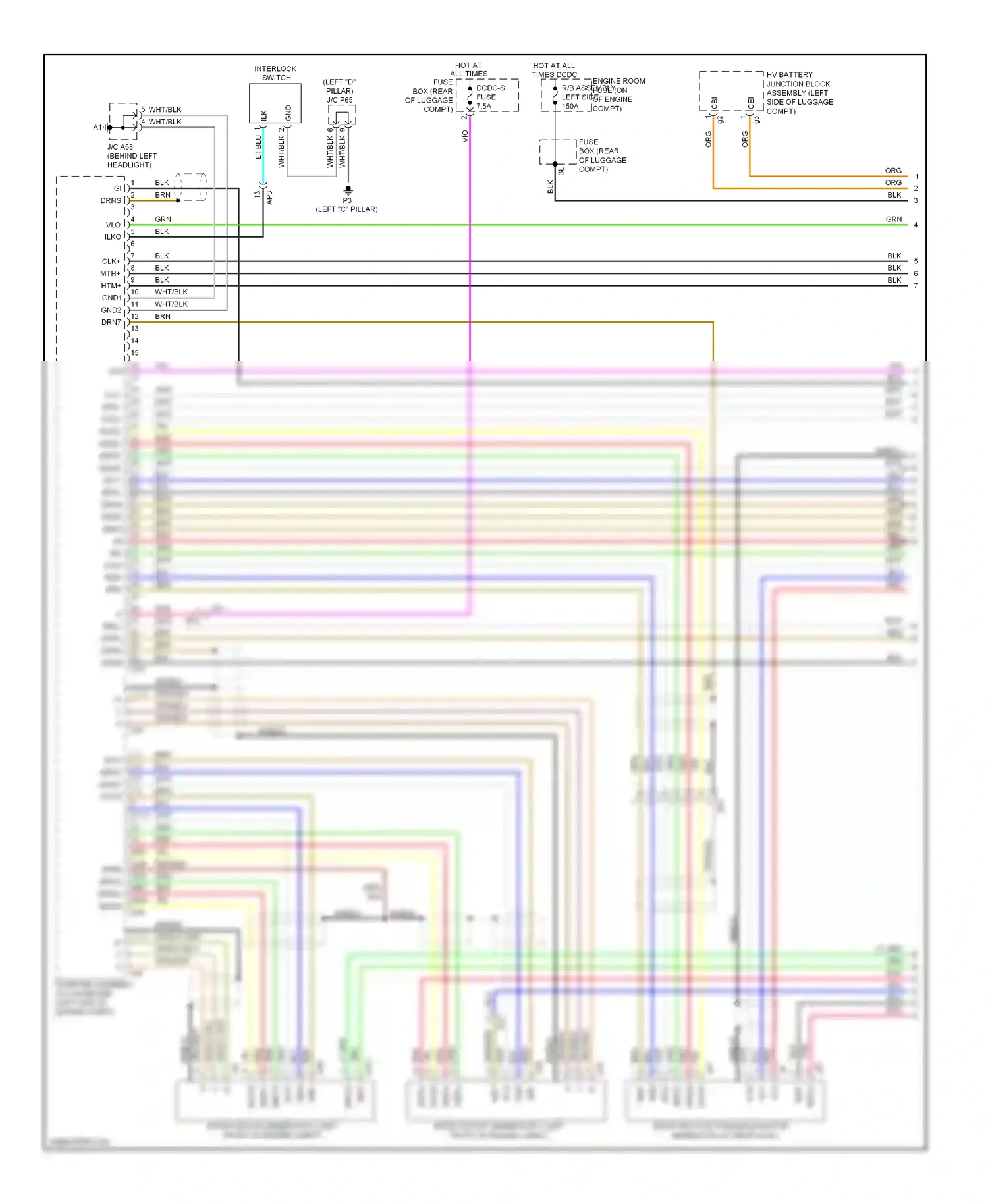 Lexus RX III facelift (2012-2015) mcs wiring diagram  (1 of 2)