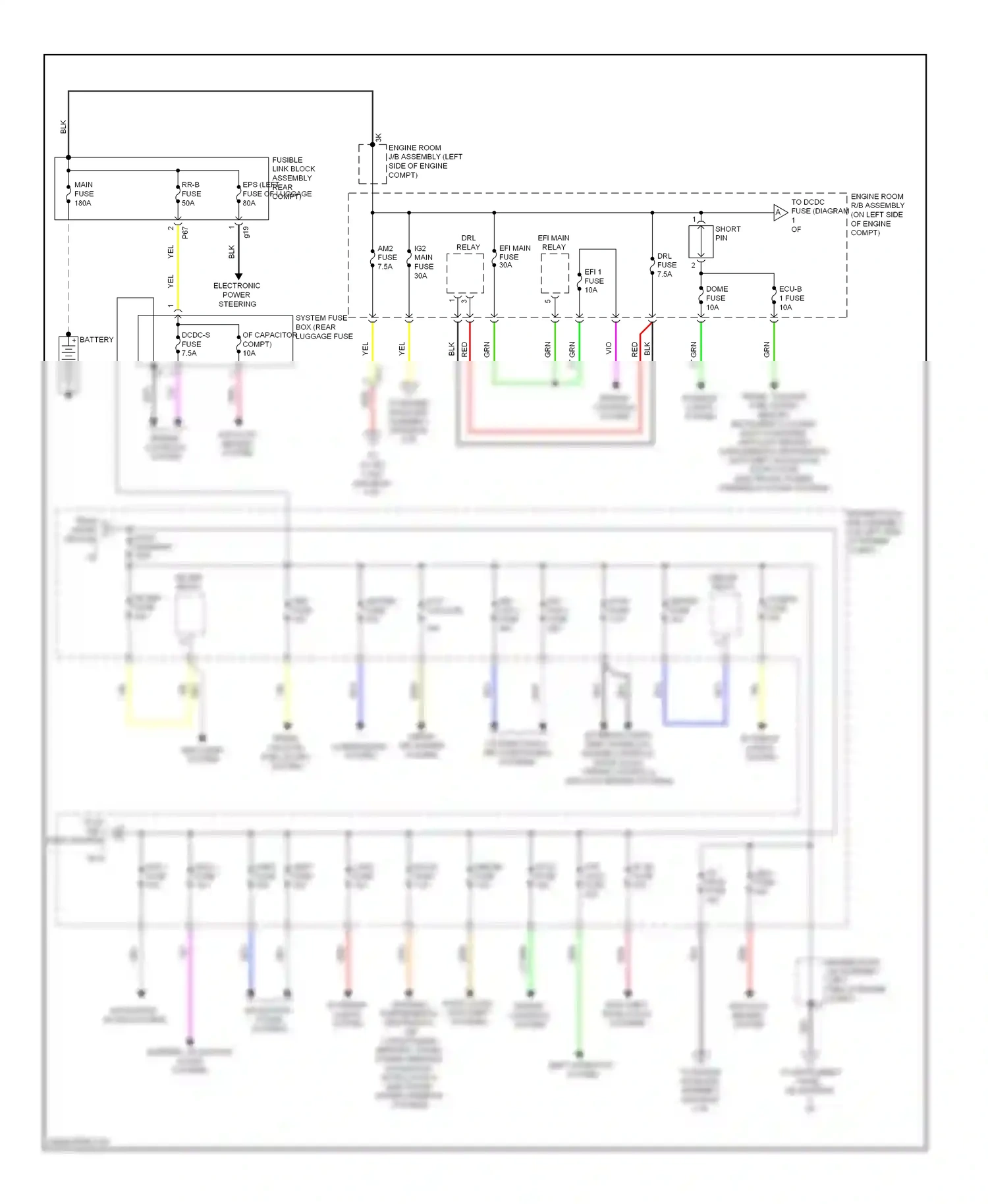 Wiring diagram of engine compt) for Lexus RX III facelift (2012-2015) (2 of 2)