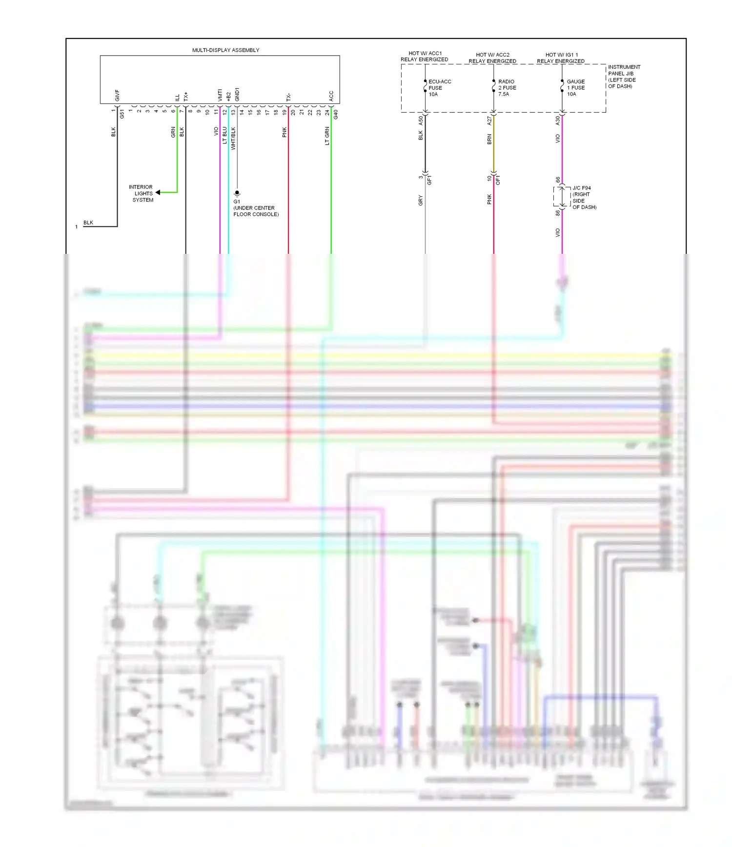 Wiring diagram off hook for Lexus RX III facelift (2012-2015) (4 of 4)