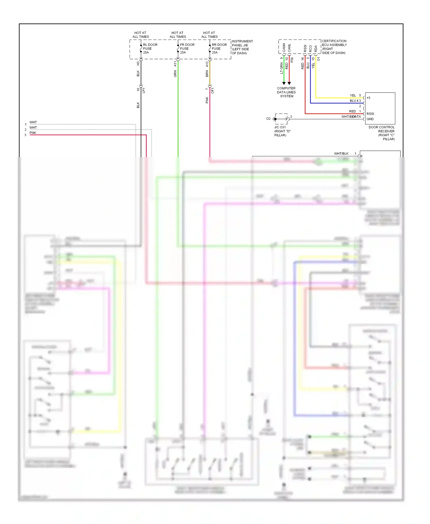 Wiring diagram pnk lin for Lexus RX III facelift (2012-2015) (1 of 1)