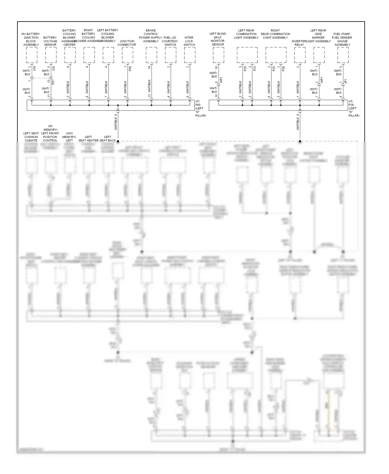 Wiring diagram right battery cooling blower assembly for Lexus RX III facelift (2012-2015) (1 of 1)